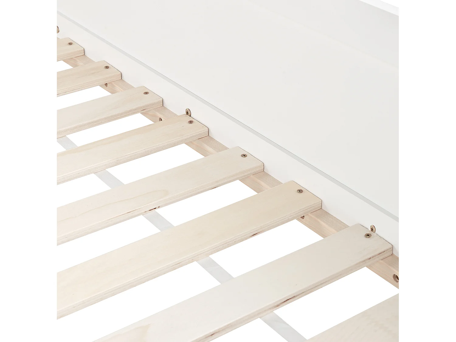 Lit à mit-hauteur Maison Bois de pin DIENNE 90 x 200 cm Blanc