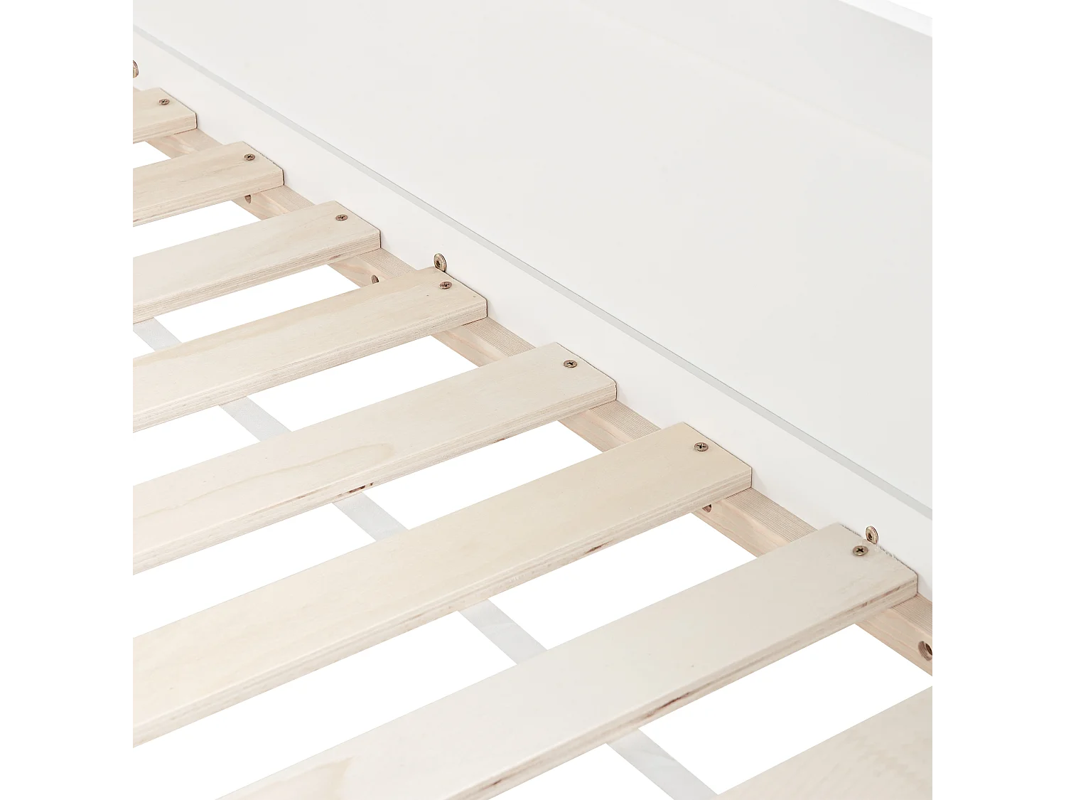 Lit à mit-hauteur Maison Bois de pin DIENNE 90 x 200 cm Blanc