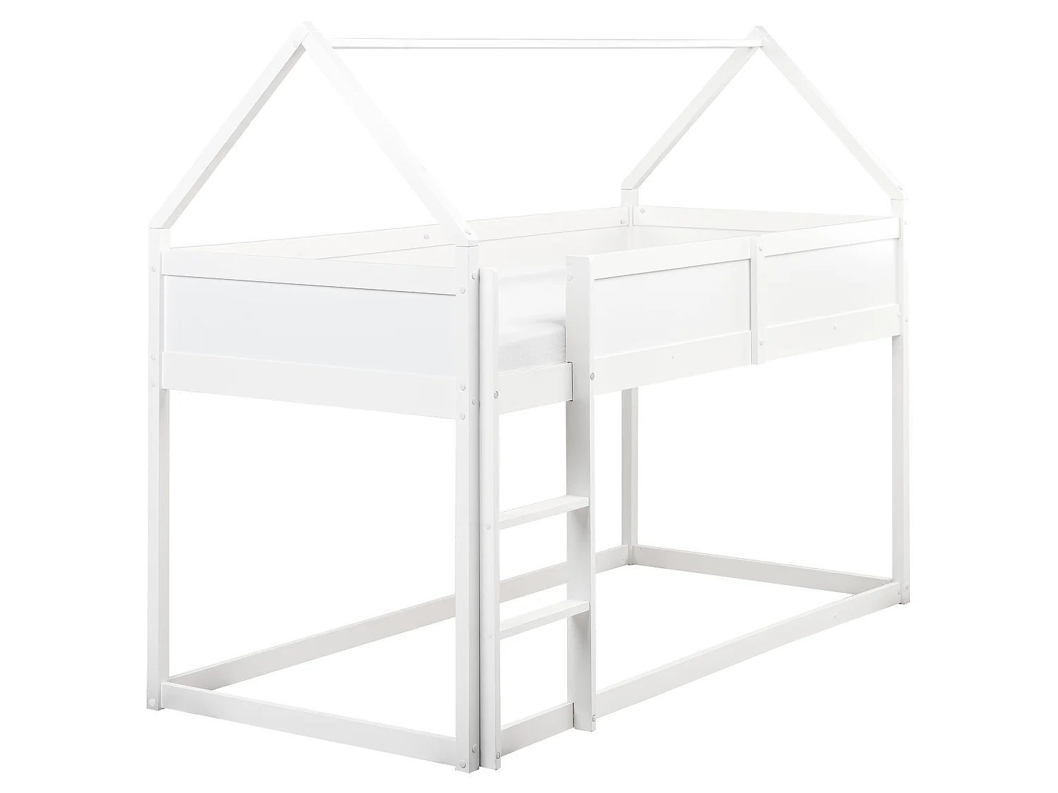 Lit à mit-hauteur Maison Bois de pin DIENNE 90 x 200 cm Blanc