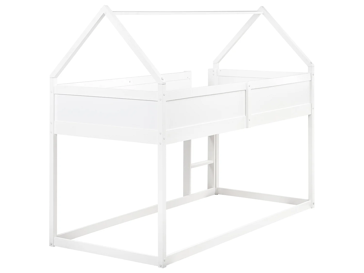 Lit à mit-hauteur Maison Bois de pin DIENNE 90 x 200 cm Blanc