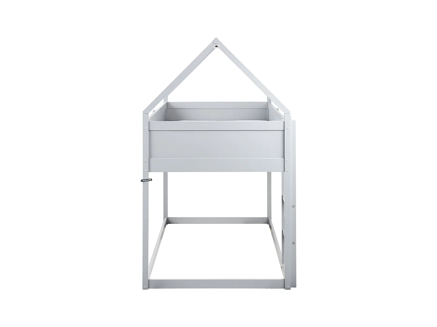 Lit à mit-hauteur Maison Bois de pin DIENNE 90 x 200 cm Gris