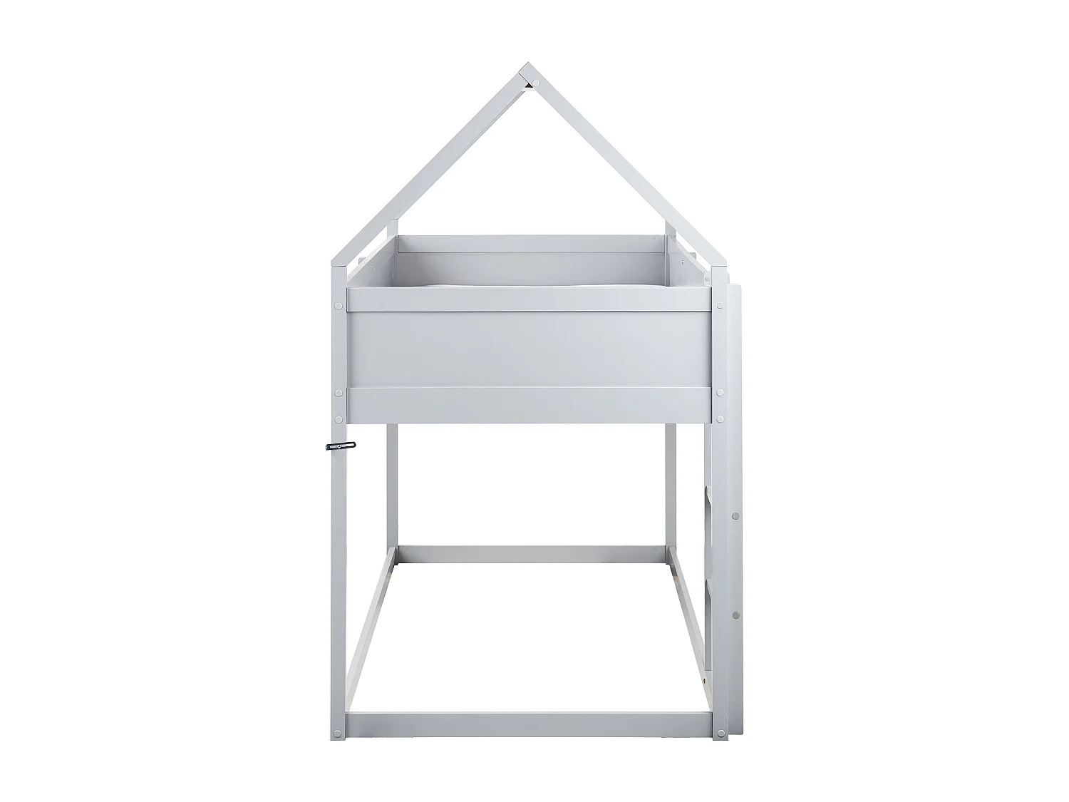 Lit à mit-hauteur Maison Bois de pin DIENNE 90 x 200 cm Gris