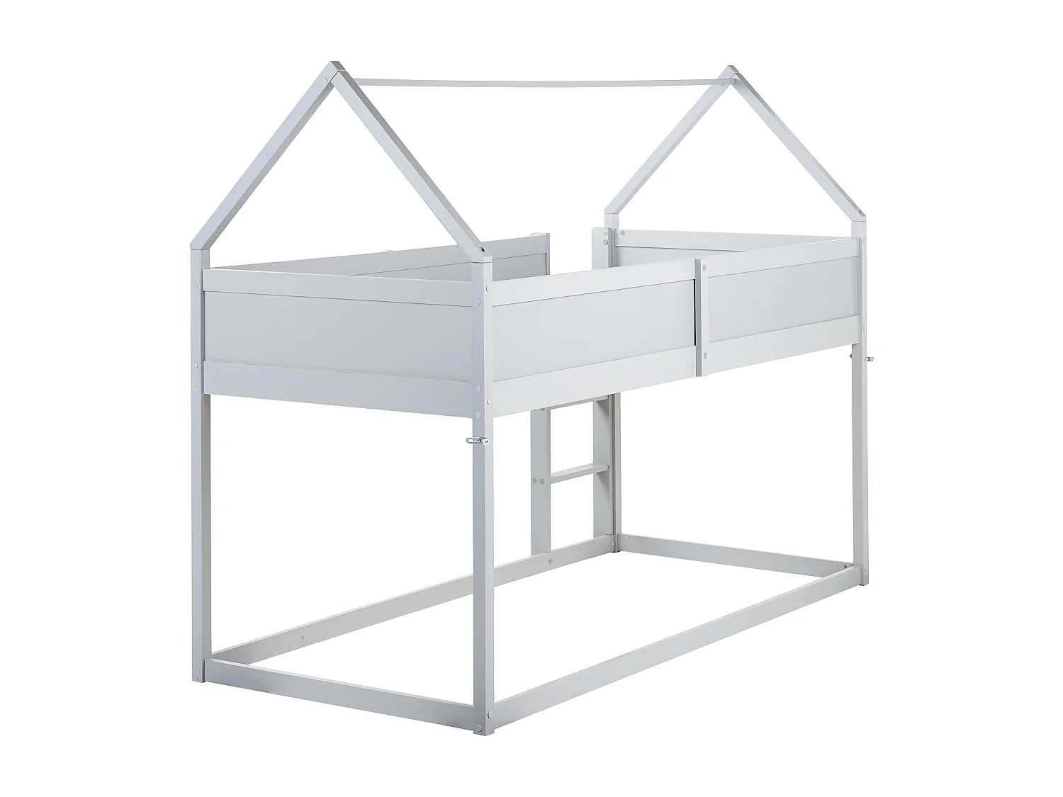 Lit à mit-hauteur Maison Bois de pin DIENNE 90 x 200 cm Gris