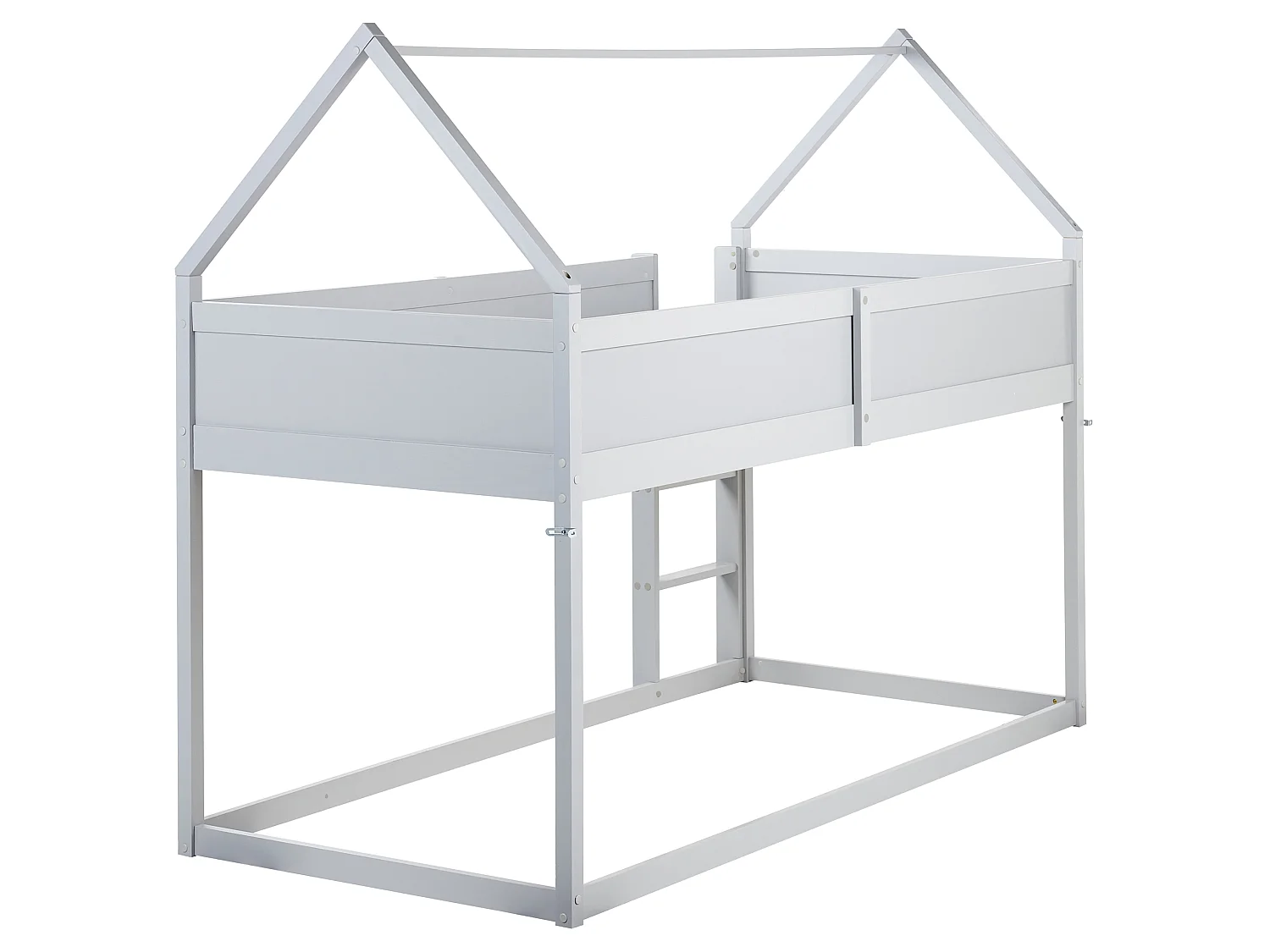 Lit à mit-hauteur Maison Bois de pin DIENNE 90 x 200 cm Gris