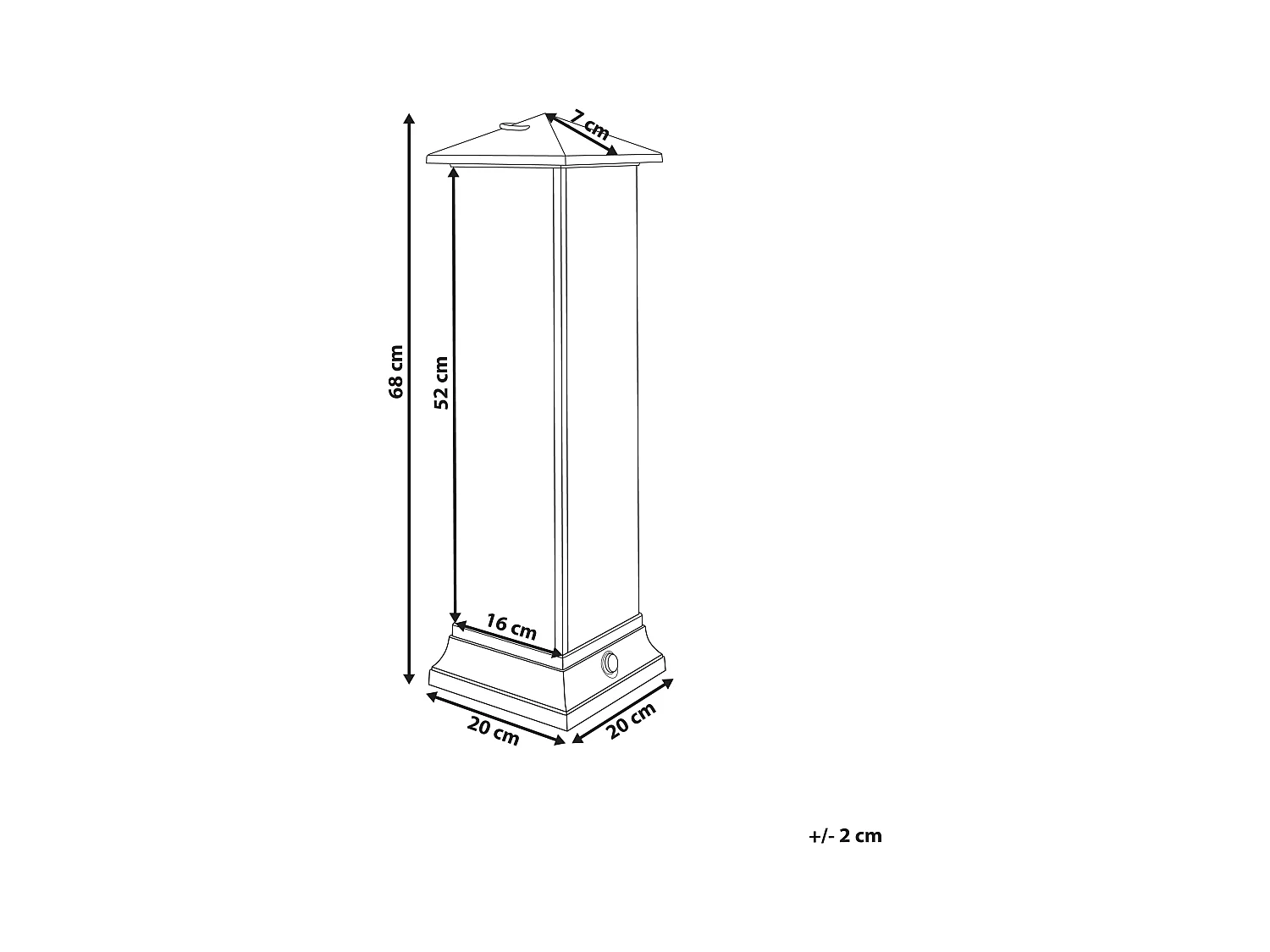 Riscaldatore a infrarossi da patio a piantana TUNUPA 1500 W Nero