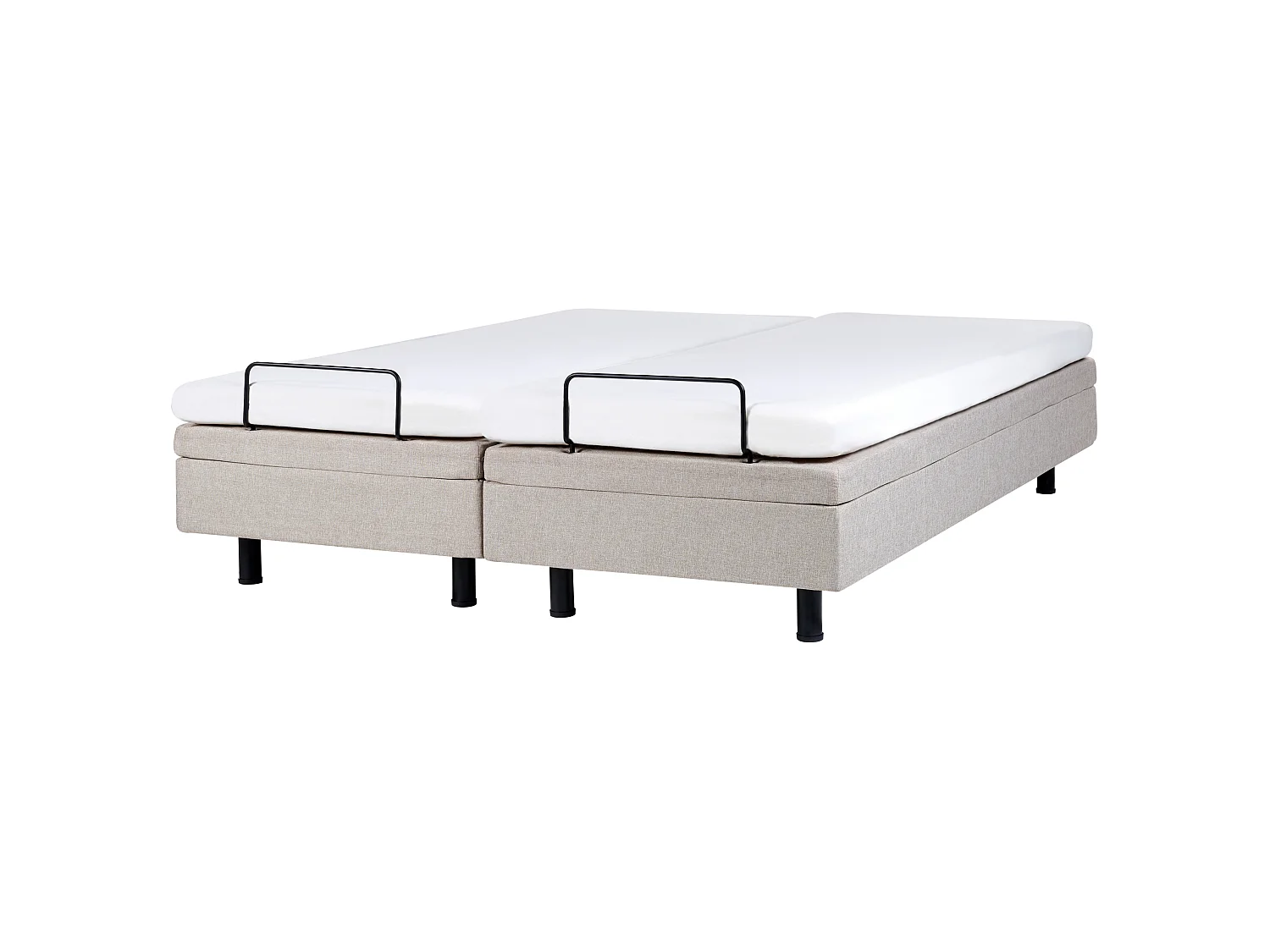 Lit réglable sans tête de lit Tissu DUKE 180 x 200 cm Beige