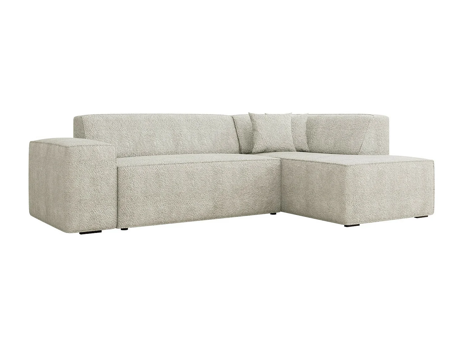 Sofá rinconero Comfivo 289, De color marrón claro, 267x205x73cm