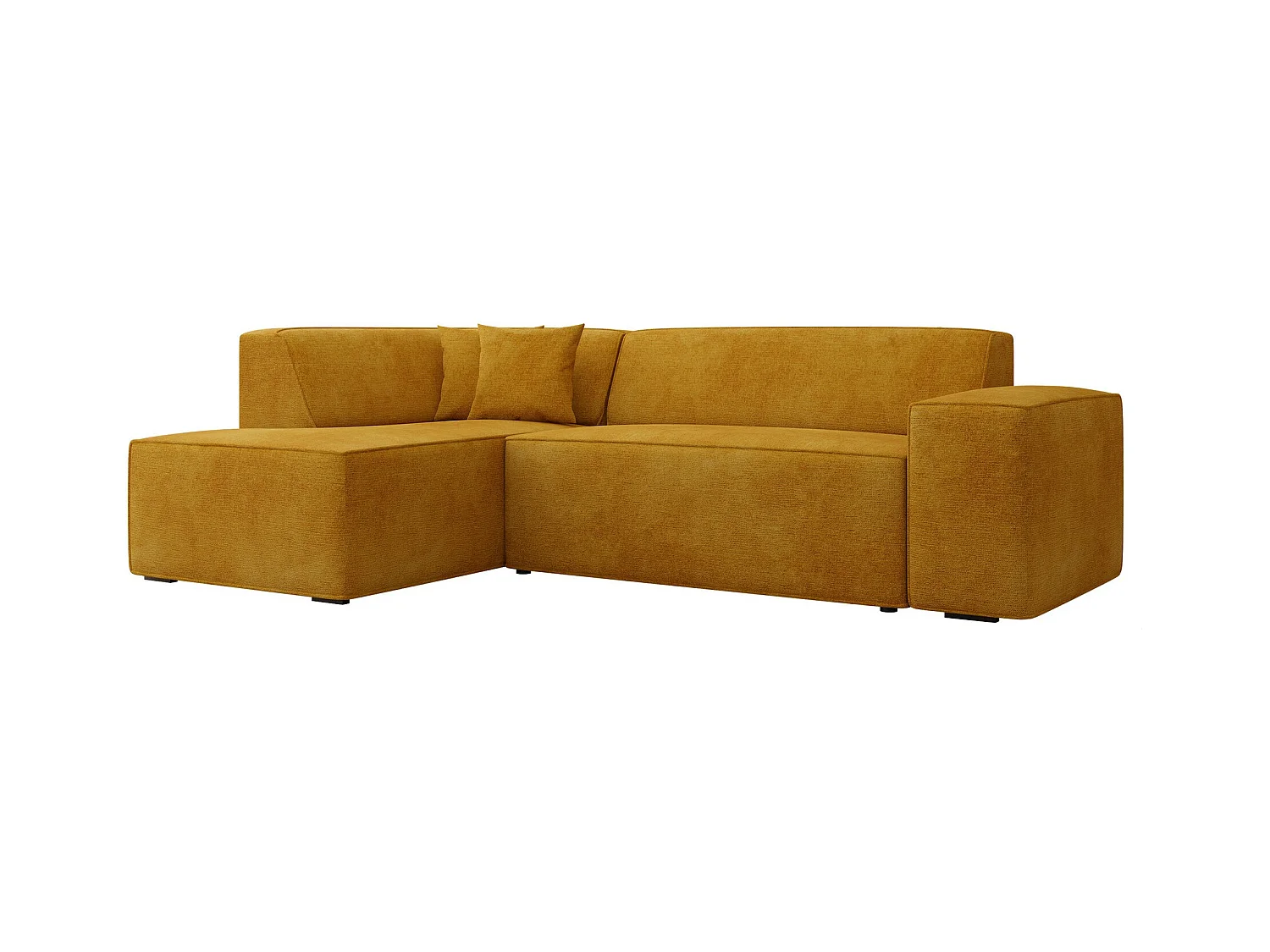 Sofá rinconero Comfivo 289, Amarillo, 267x205x73cm