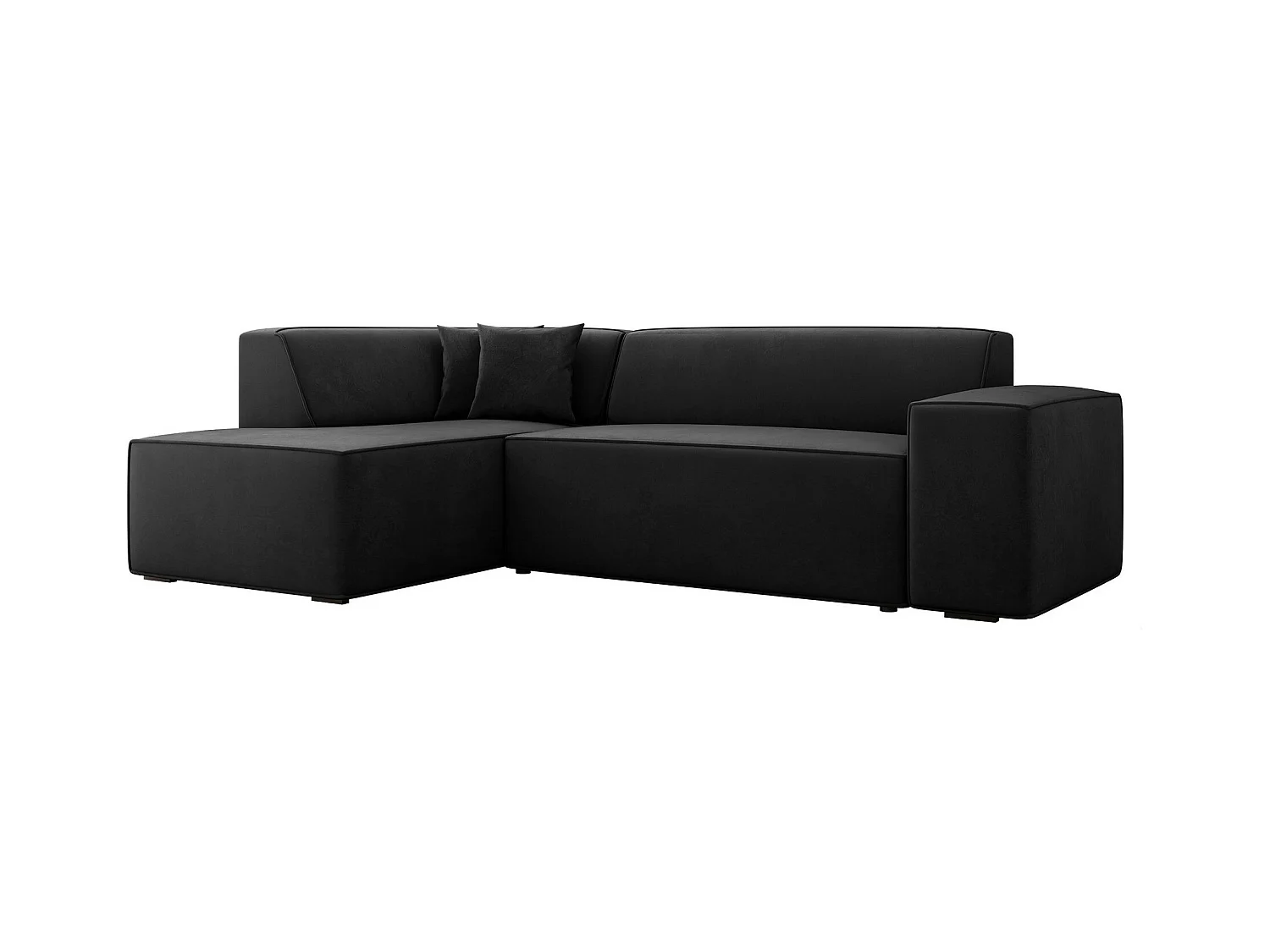 Sofá rinconero Comfivo 289, Negro, 267x205x73cm