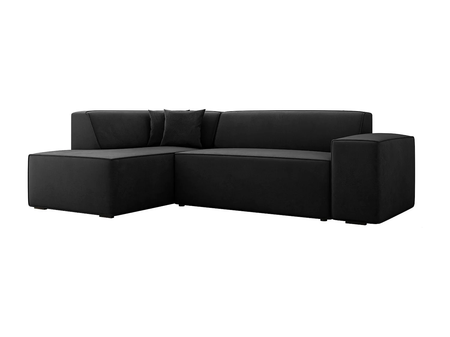 Sofá rinconero Comfivo 289, Negro, 267x205x73cm