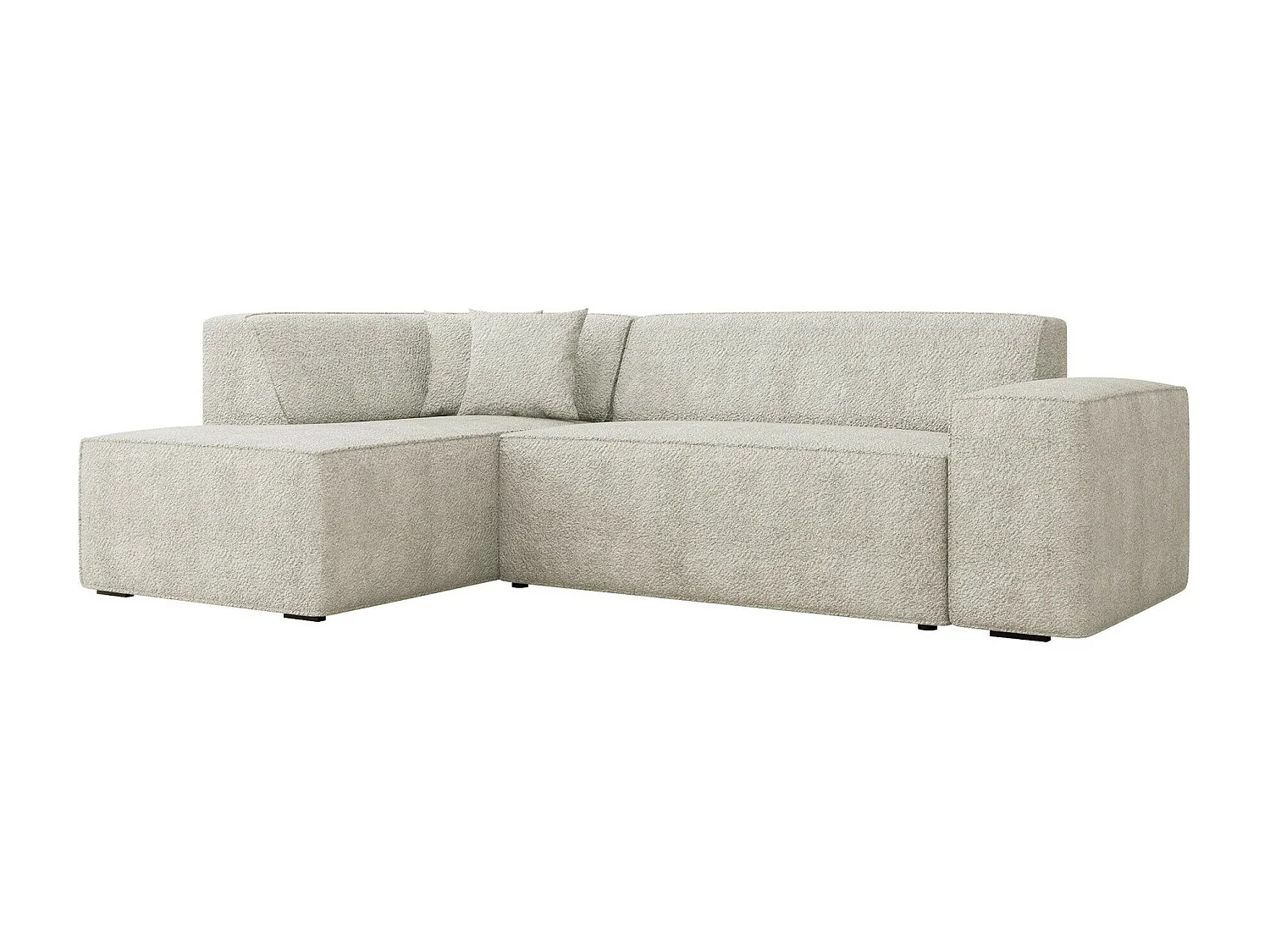 Sofá rinconero Comfivo 289, De color marrón claro, 267x205x73cm