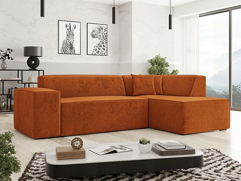 Sofá rinconero Comfivo 289, Rojo, 267x205x73cm