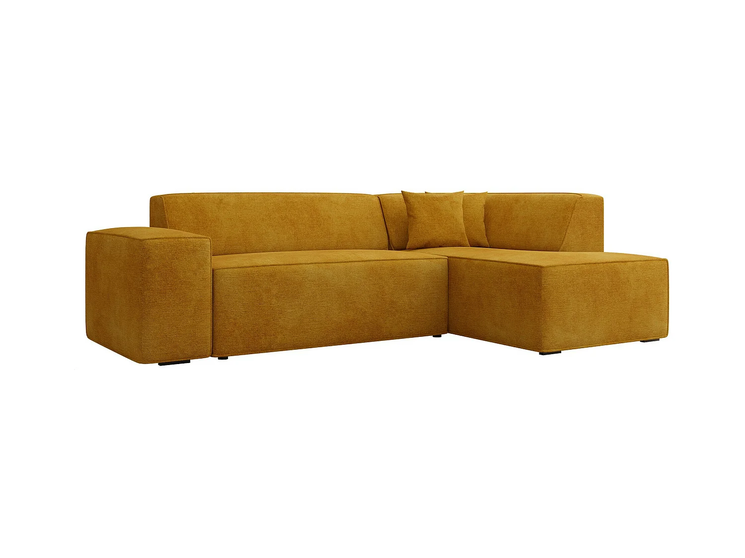 Sofá rinconero Comfivo 289, Amarillo, 267x205x73cm