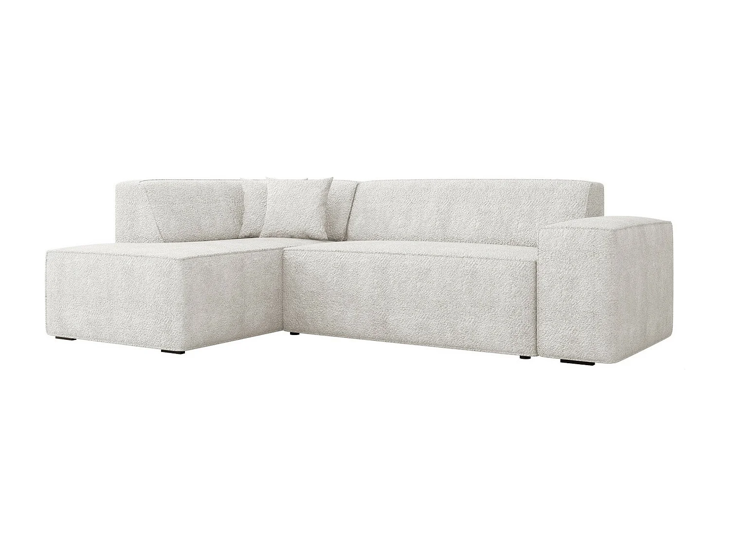 Sofá rinconero Comfivo 289, De color marrón claro, 267x205x73cm