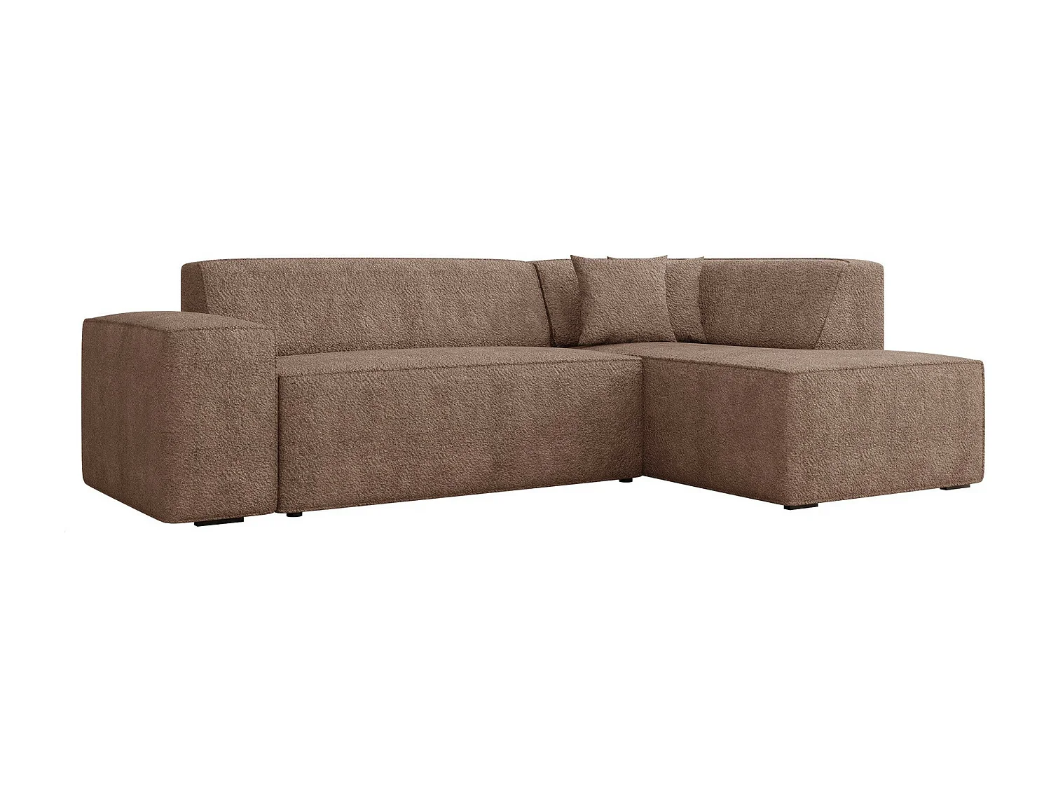 Sofá rinconero Comfivo 289, Marrón, 267x205x73cm