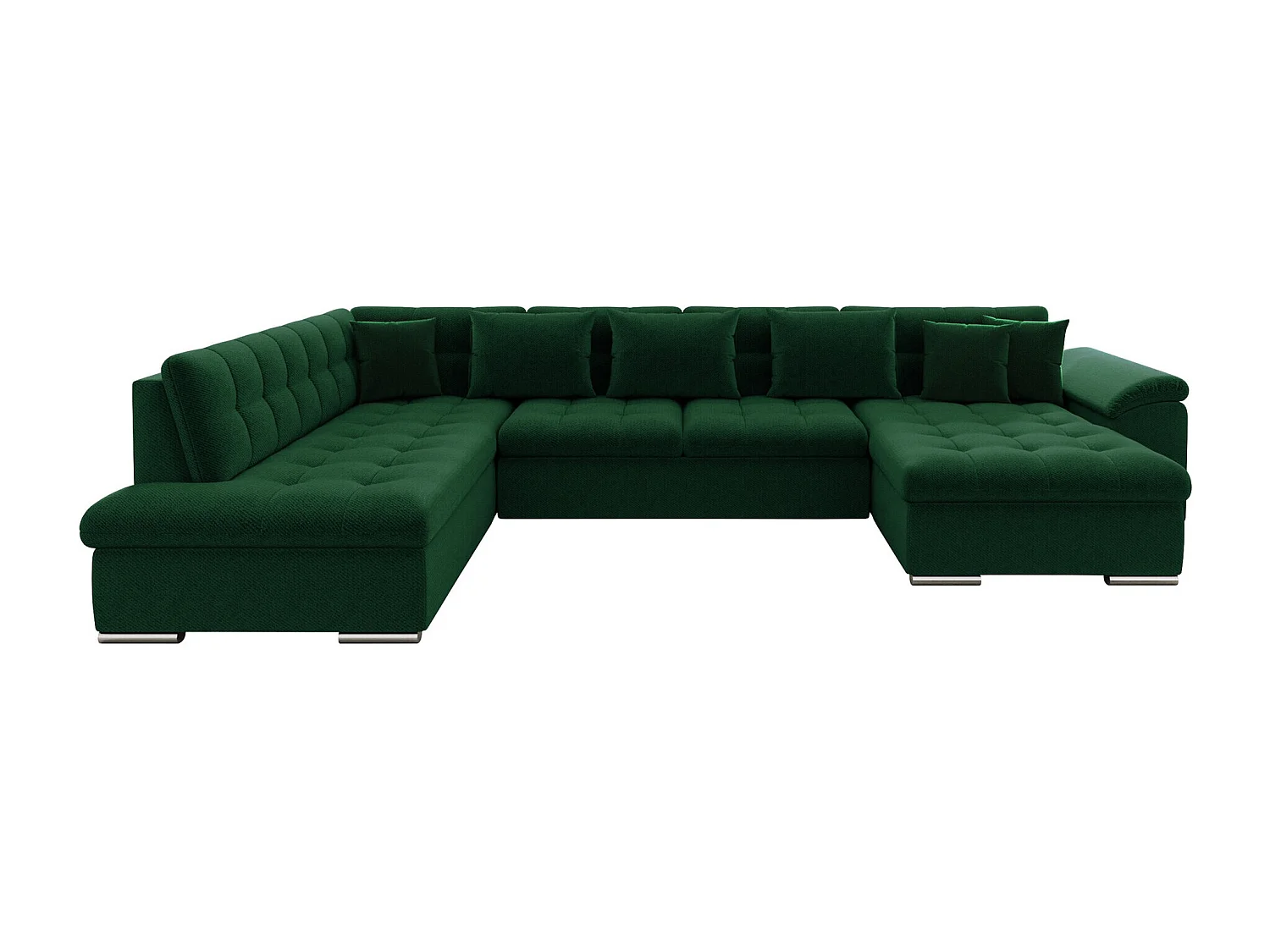 Canapé d'angle Comfivo 128, Vert, Disponible, 348x205x76cm