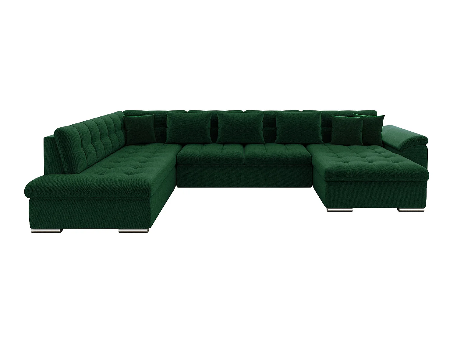 Sofá rinconero Comfivo Gemma II, Verde, Función de descanso, 35x21x8cm