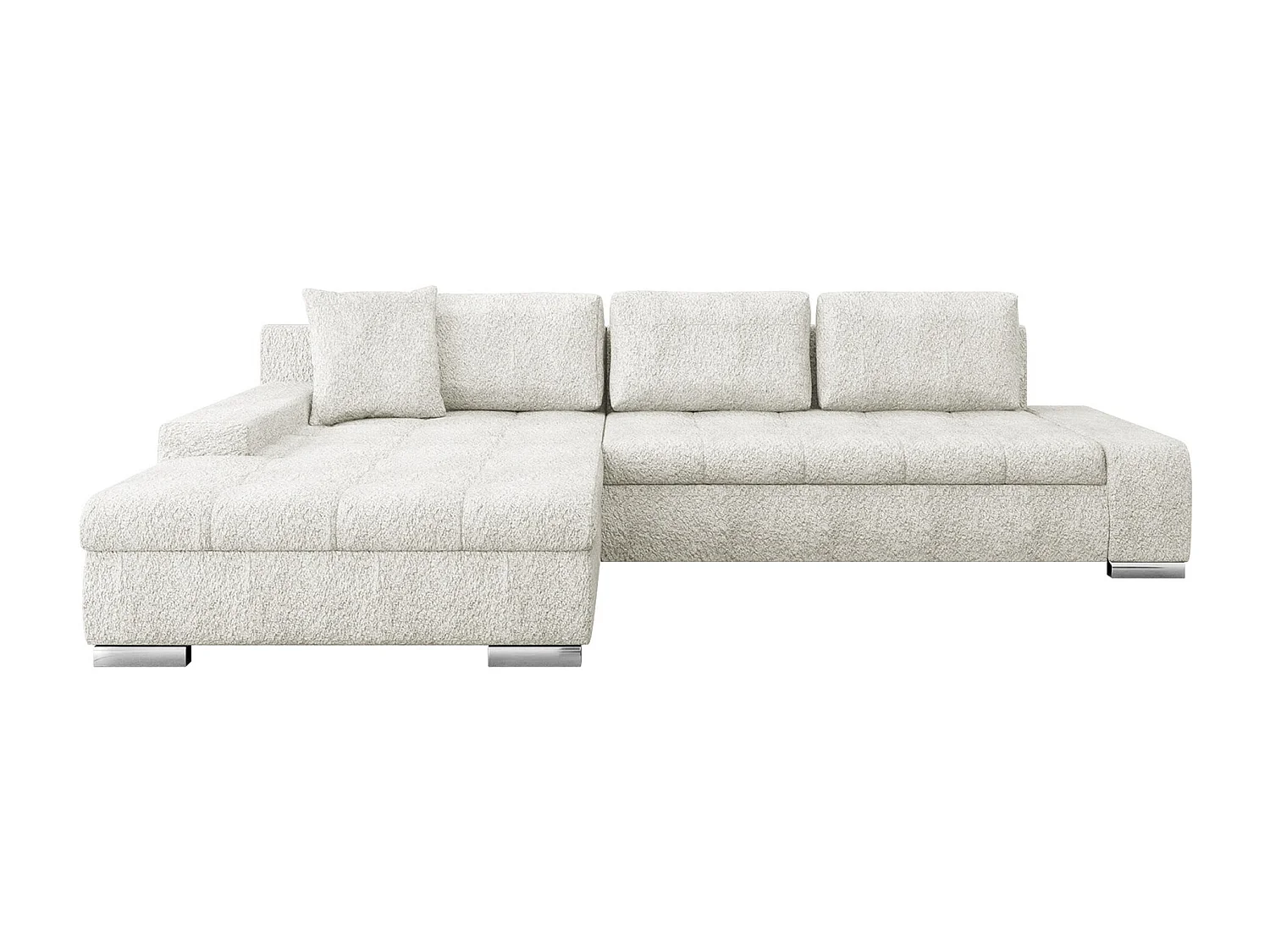 Sofá rinconero Comfivo 147, De color marrón claro, Función de descanso, Almacenaje, 302cm