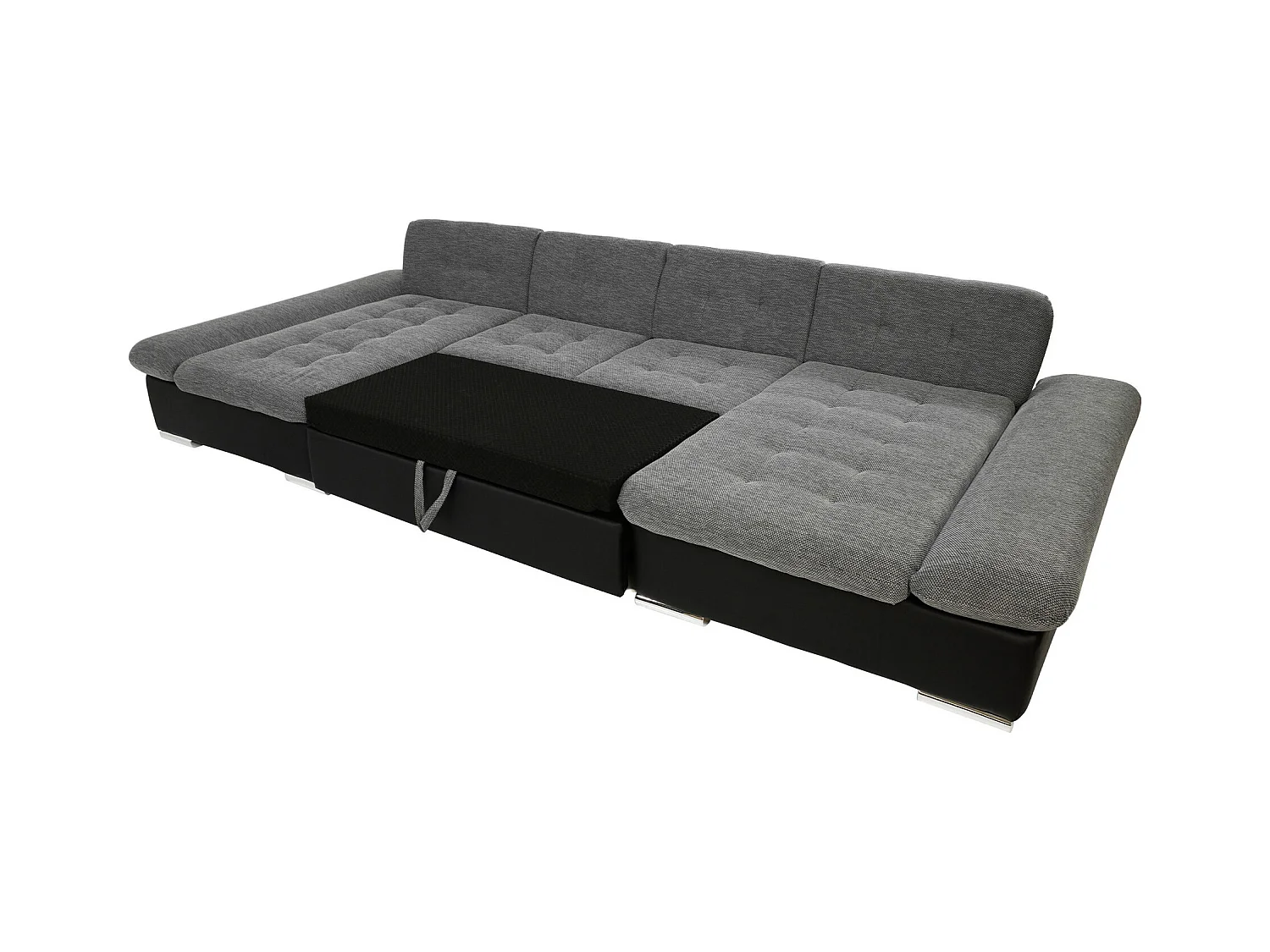 Sofá rinconero Comfivo 155, Turquesa, Función de descanso, Almacenaje, 360x160x75cm