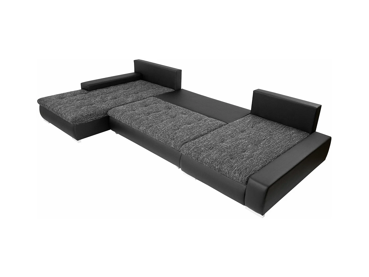 Sofá rinconero Comfivo 106, De color marrón claro, Función de descanso, Almacenaje, 394cm