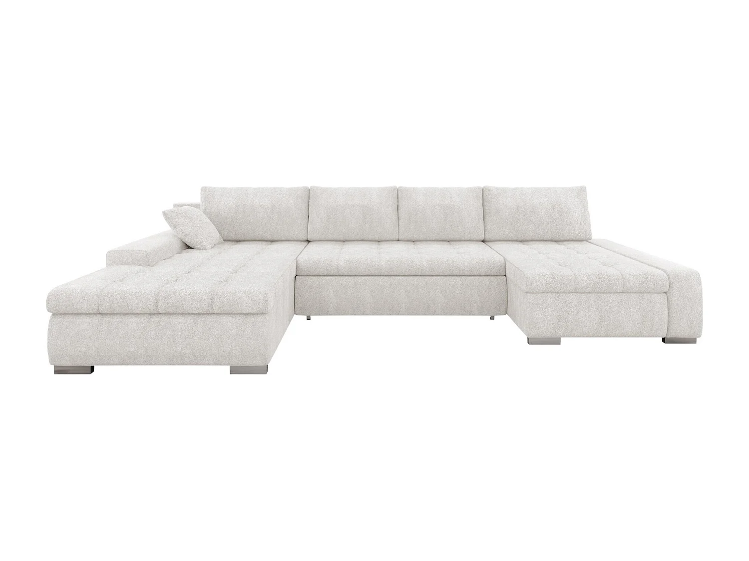 Sofá rinconero Comfivo 106, De color marrón claro, Función de descanso, Almacenaje, 394cm