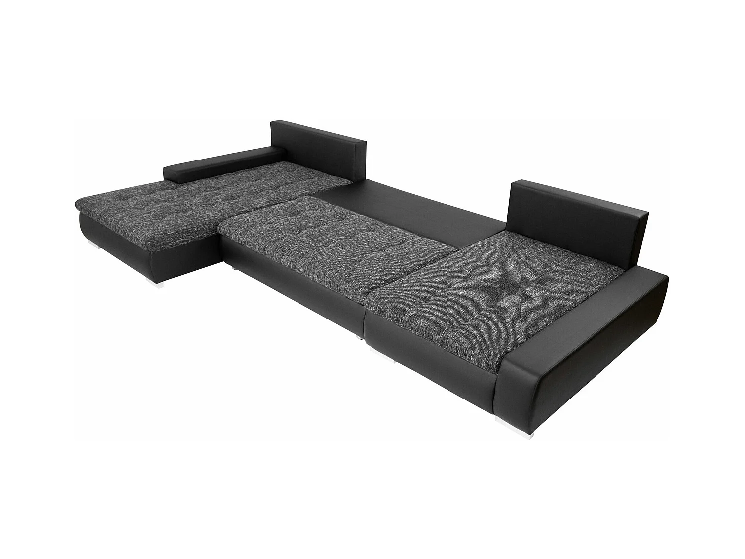 Sofá rinconero Comfivo 106, Rojo, Función de descanso, Almacenaje, 394x213x80cm