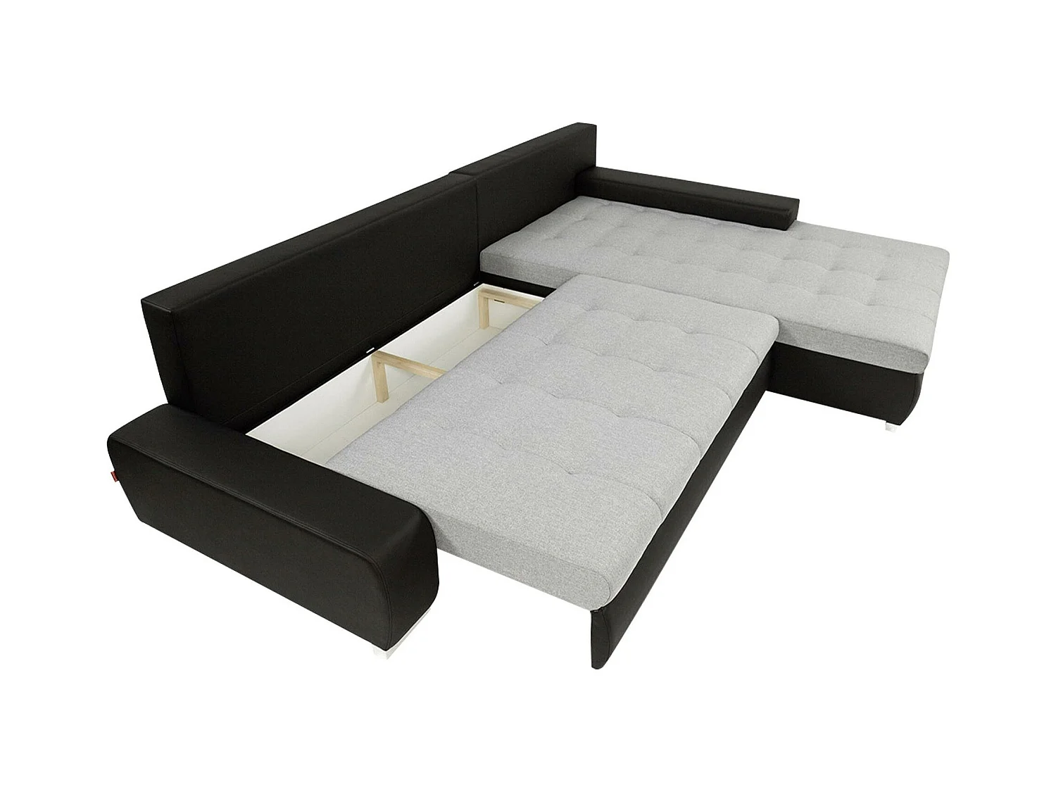 Sofá rinconero Comfivo 147, Marrón, Función de descanso, Almacenaje, 302x213x80cm