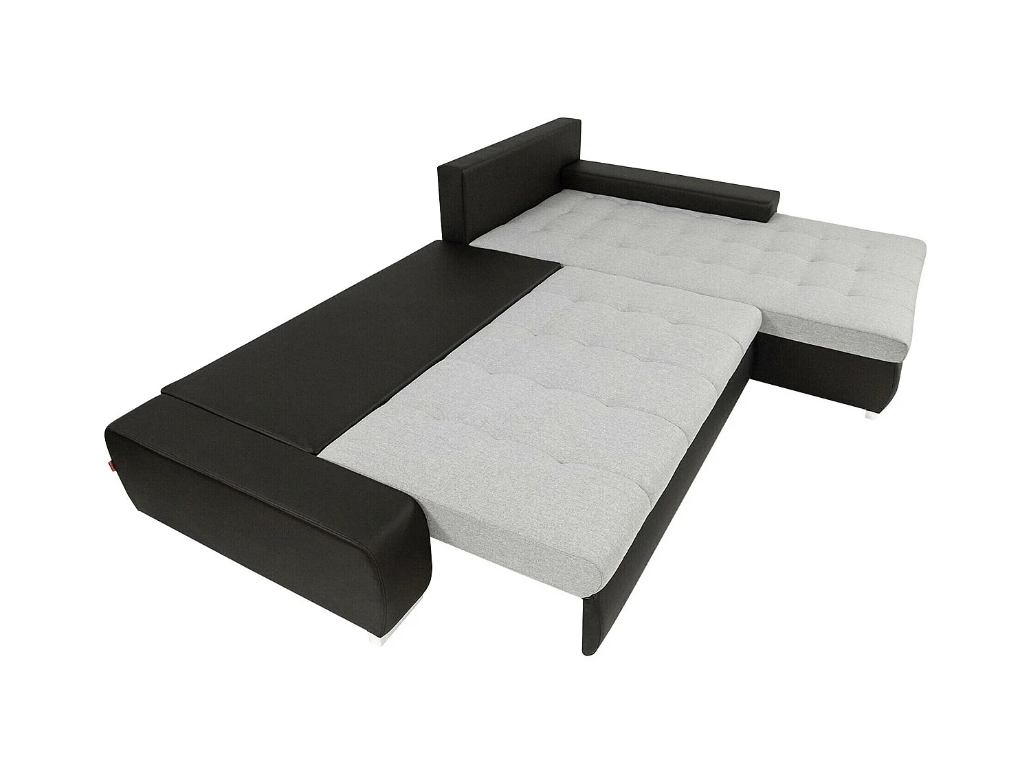 Sofá rinconero Comfivo 147, Rojo, Función de descanso, Almacenaje, 302x213x80cm