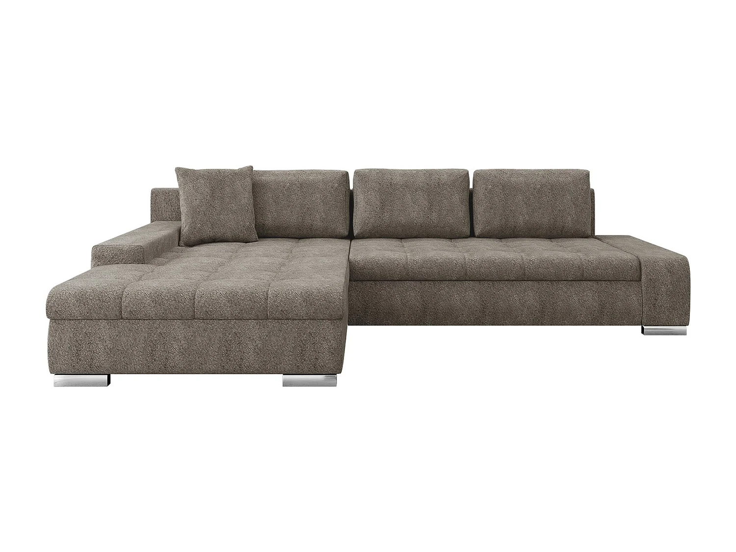 Sofá rinconero Comfivo 147, Marrón, Función de descanso, Almacenaje, 302x213x80cm