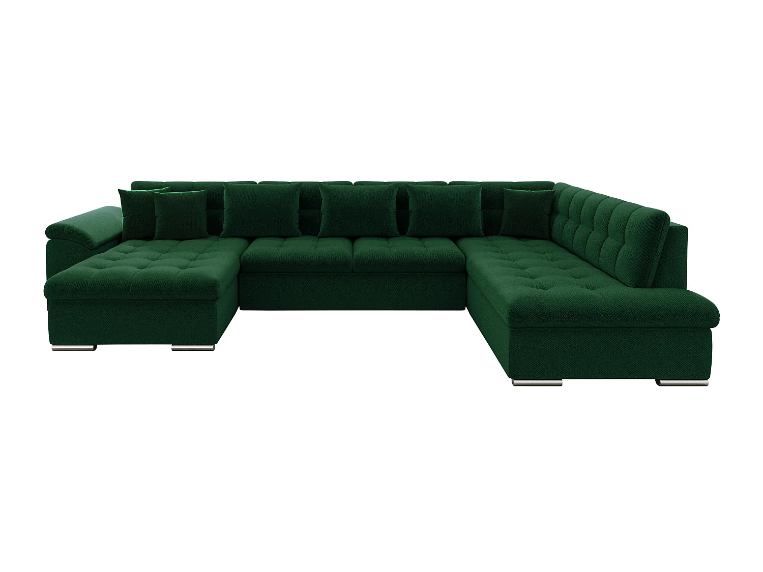 Sofá rinconero Comfivo Gemma II, Verde, Función de descanso, 35x21x8cm
