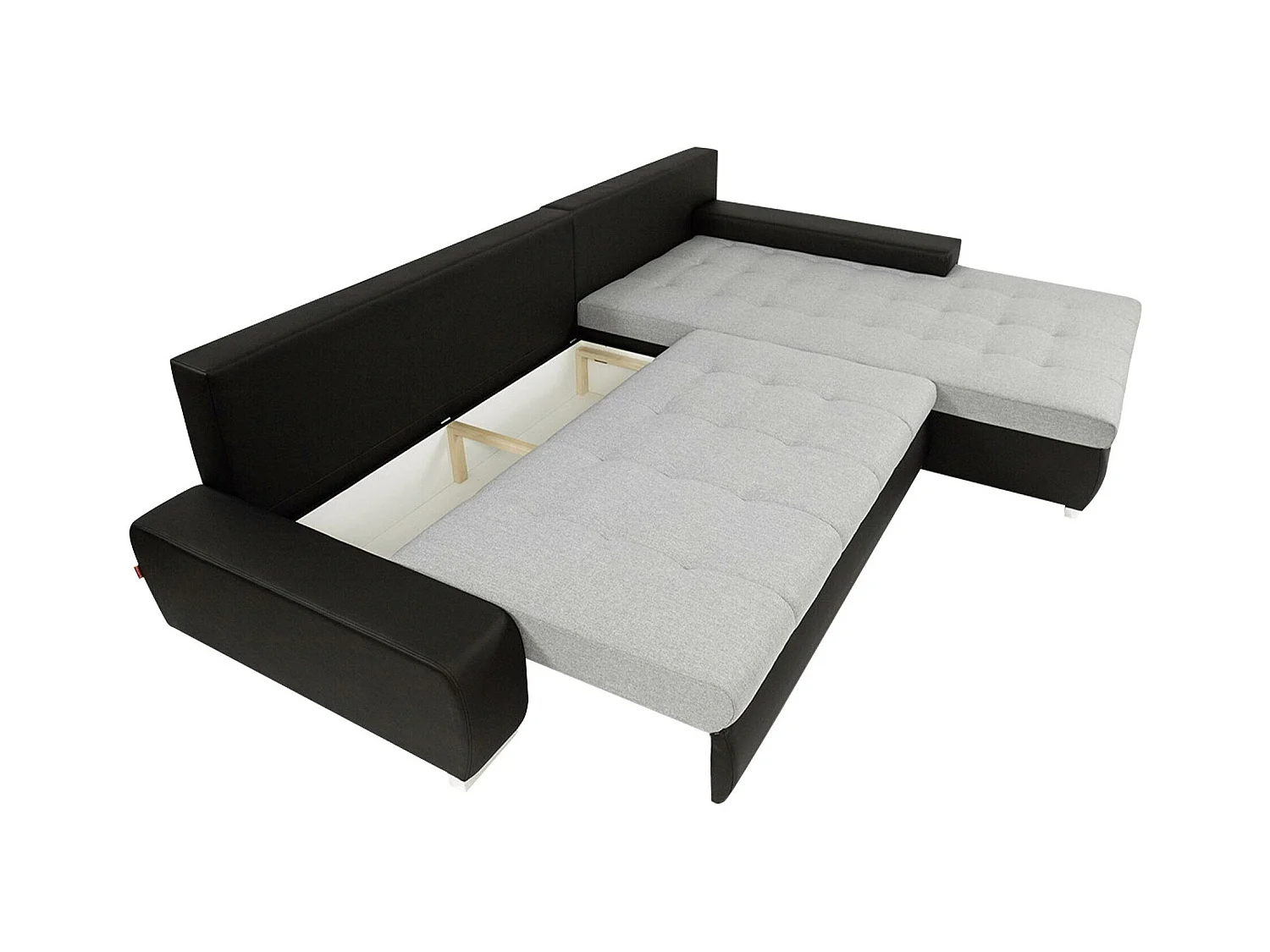 Canapé d'angle Comfivo 147, Jaune, Fonction de couchage, Boîte de literie, 302x213x80cm