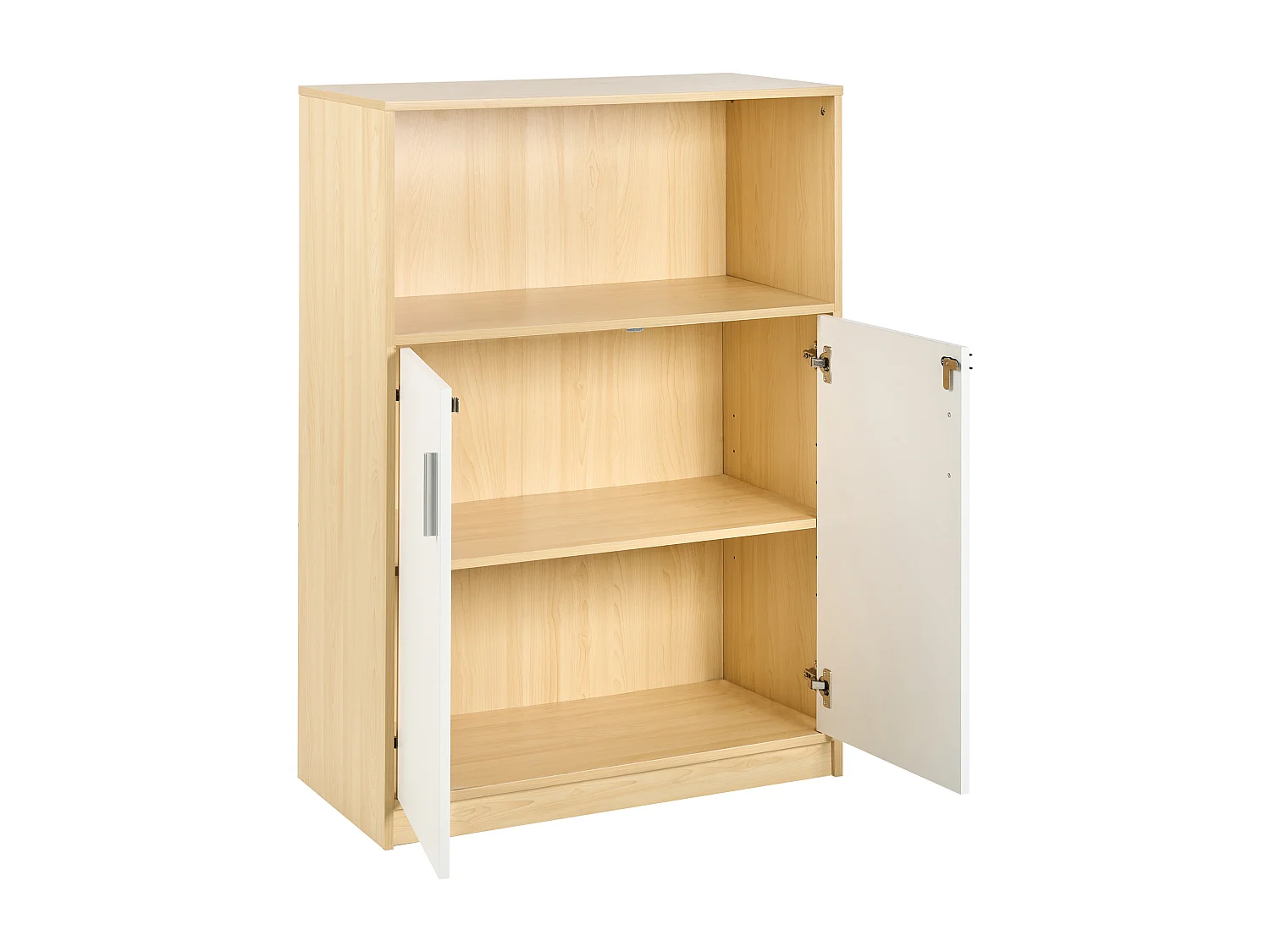 Büroschrank ZEHNA Hellbraun / Weiss