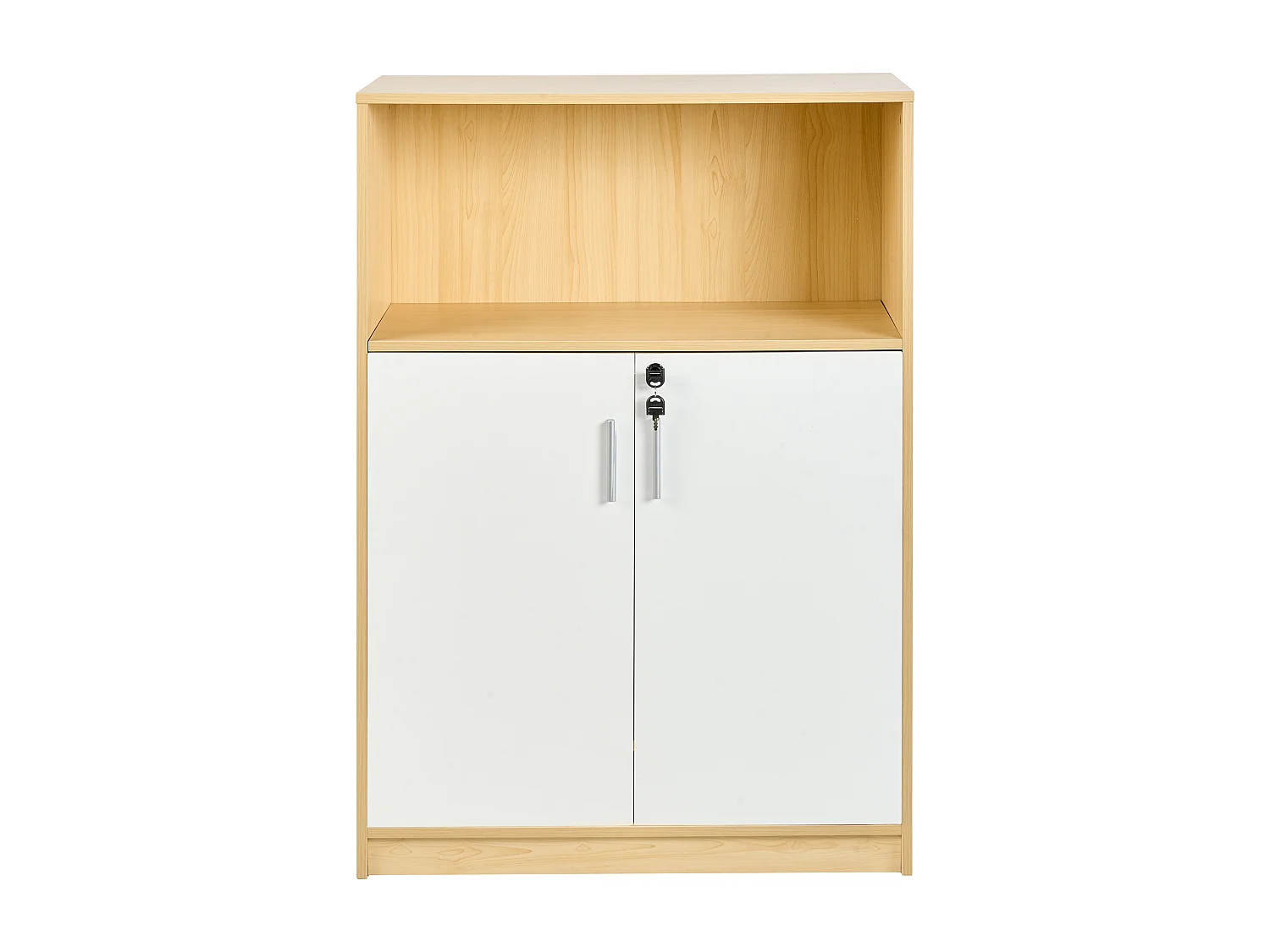 Büroschrank ZEHNA Hellbraun / Weiss