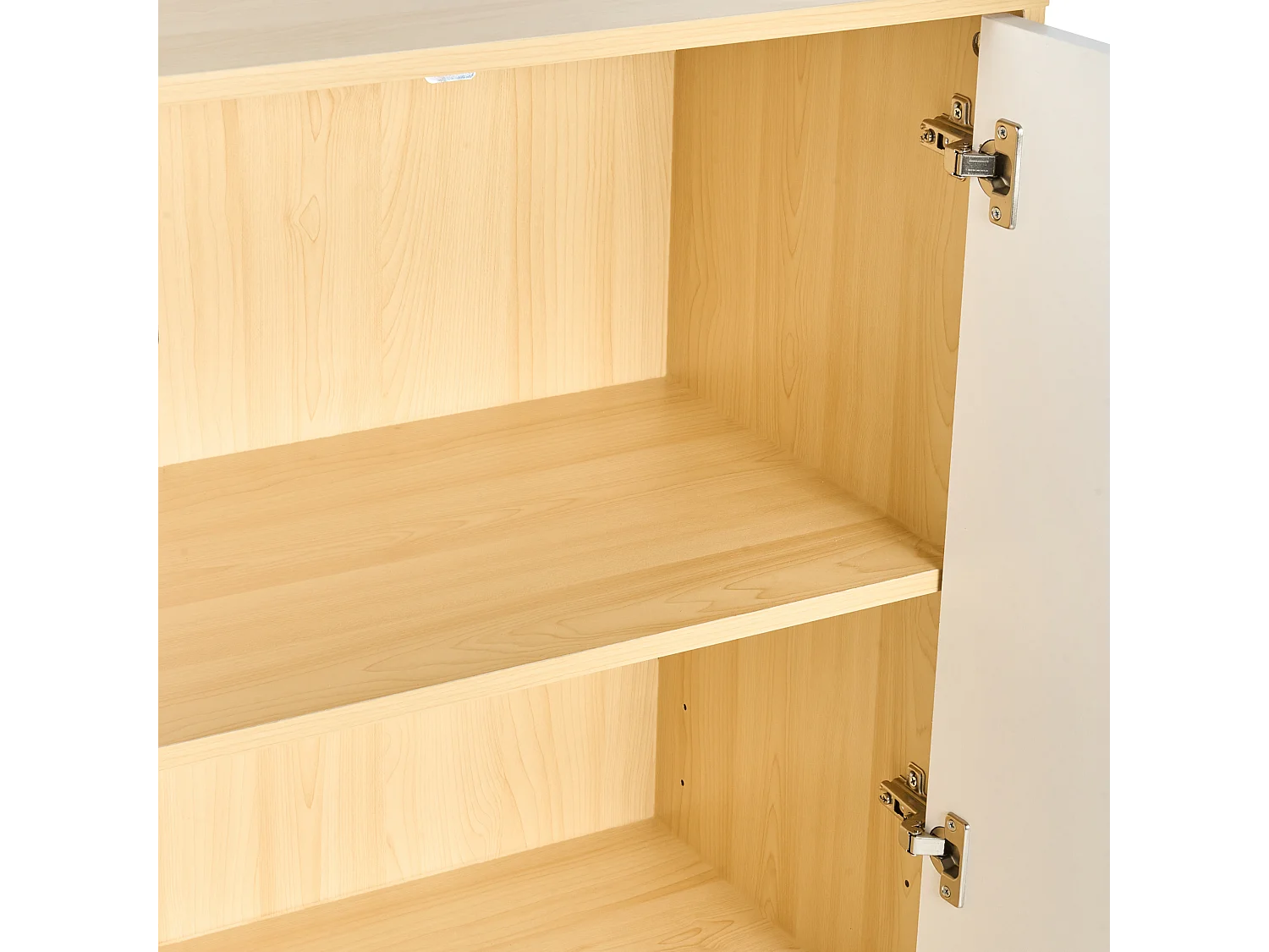 Meuble de rangement ZEHNA Marron clair/blanc