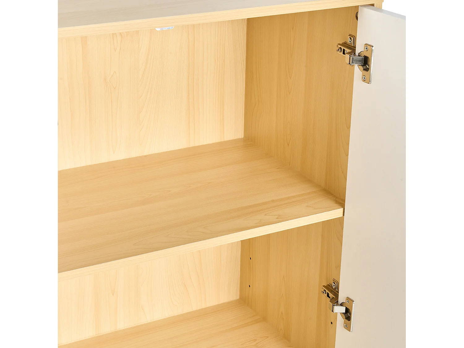 Meuble de rangement ZEHNA Marron clair/blanc