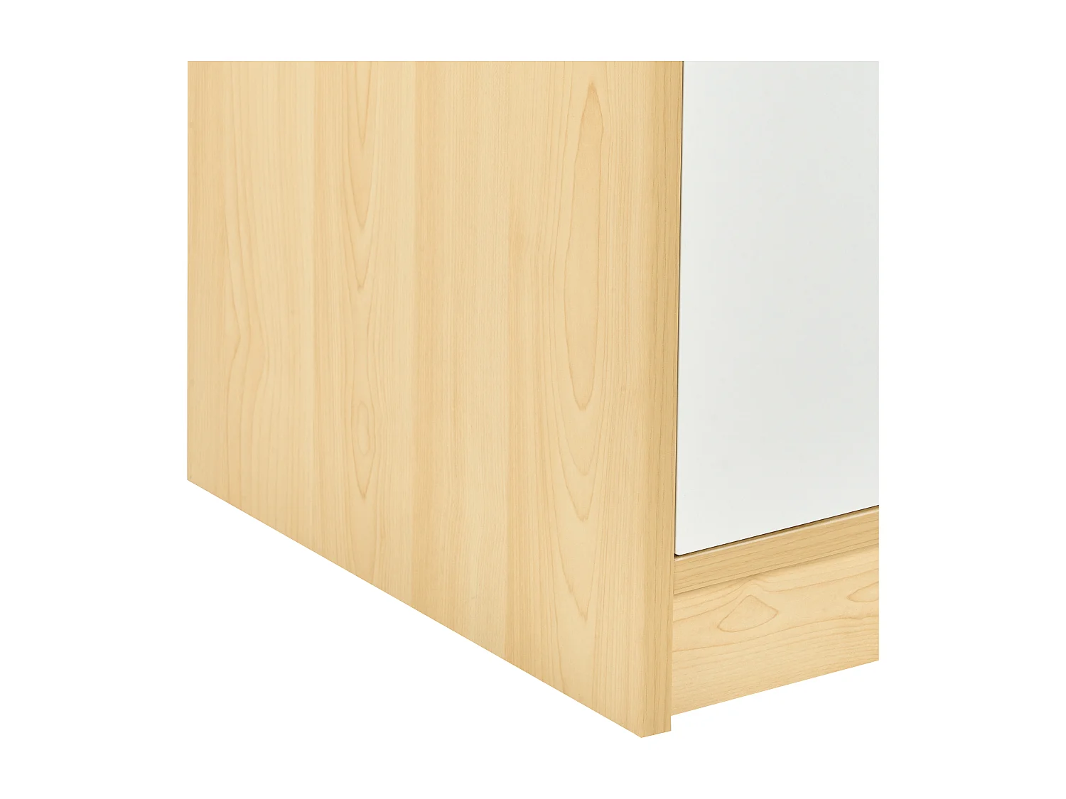 Meuble de rangement ZEHNA Marron clair/blanc