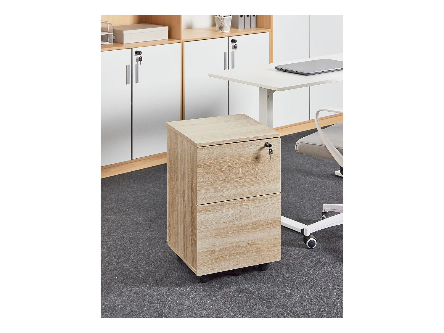 Szafka biurowa JOHNSON Jasnobrązowy