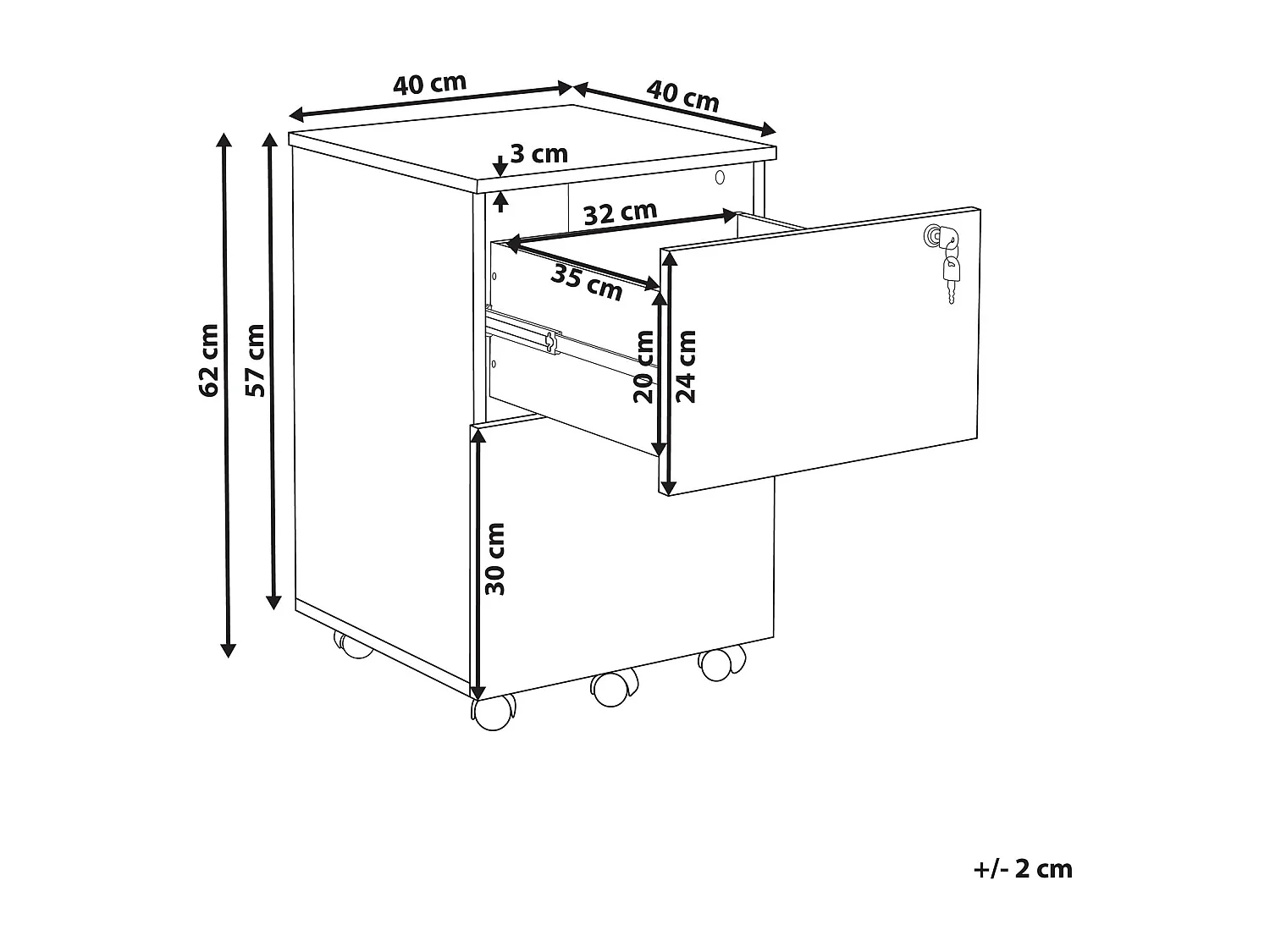 Meuble de rangement JOHNSON Marron clair