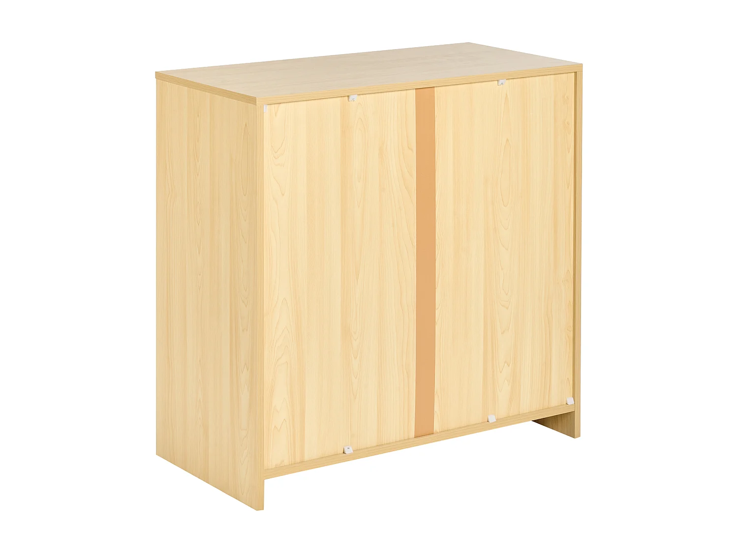 Meuble de rangement ZEHNA Marron clair/blanc