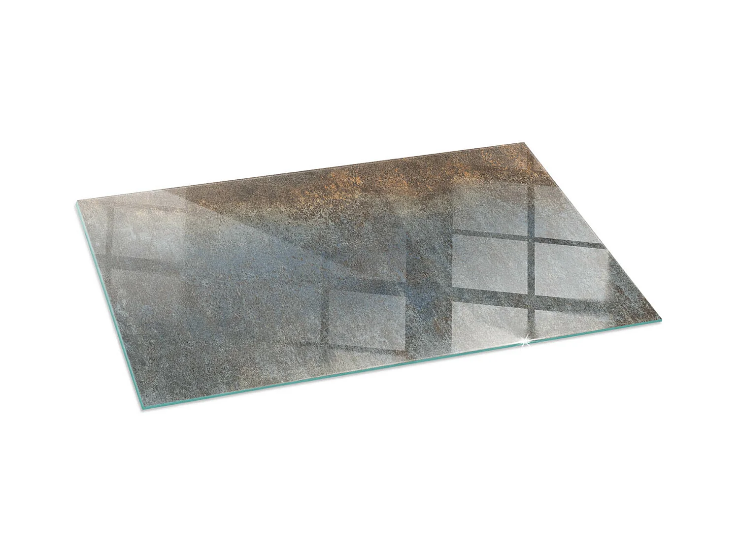 Vloerplaat voor houtkachel, onder open haard - Rechthoek - 140x70 - Abstract structuurpatroon