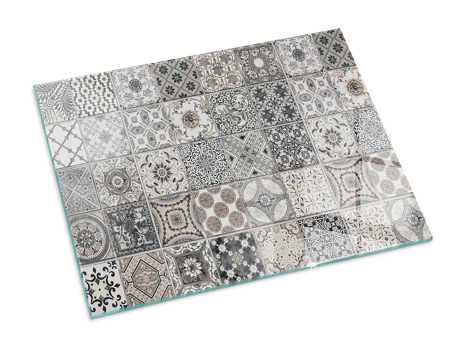 Plaque de sol en verre pour poêle - Rectangle - 80x60 - Modèles de carreaux de céramique