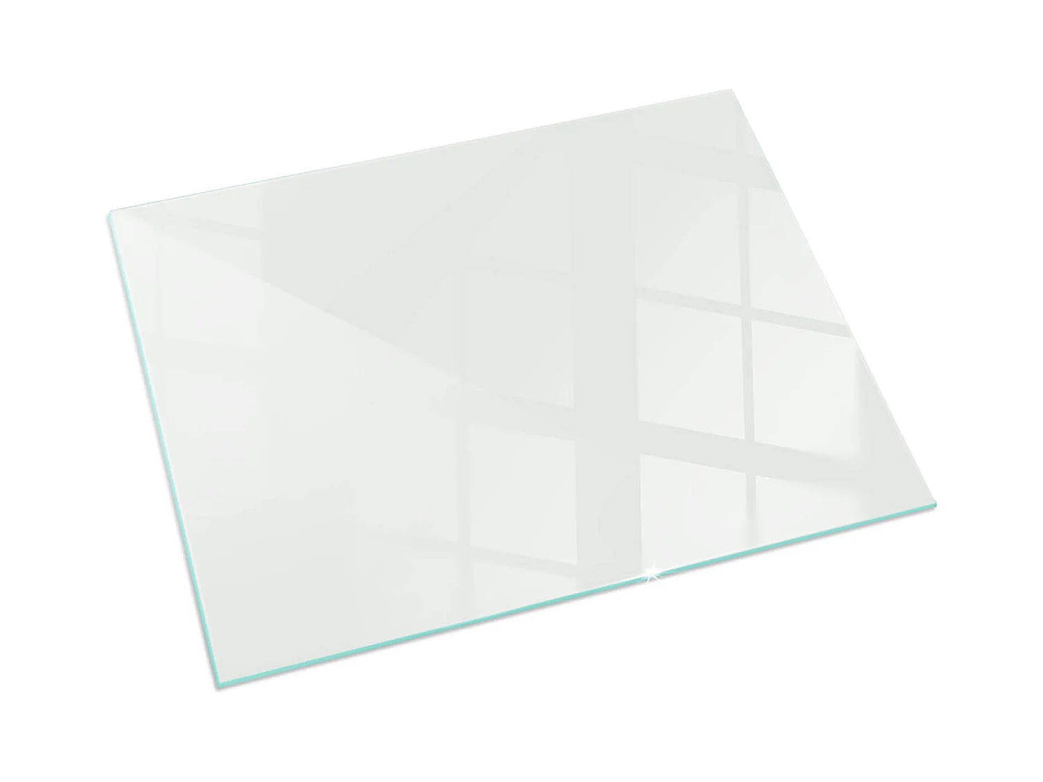 Vloerplaat voor houtkachel, onder open haard - Rechthoek - 120x80 - Ivoor kleur