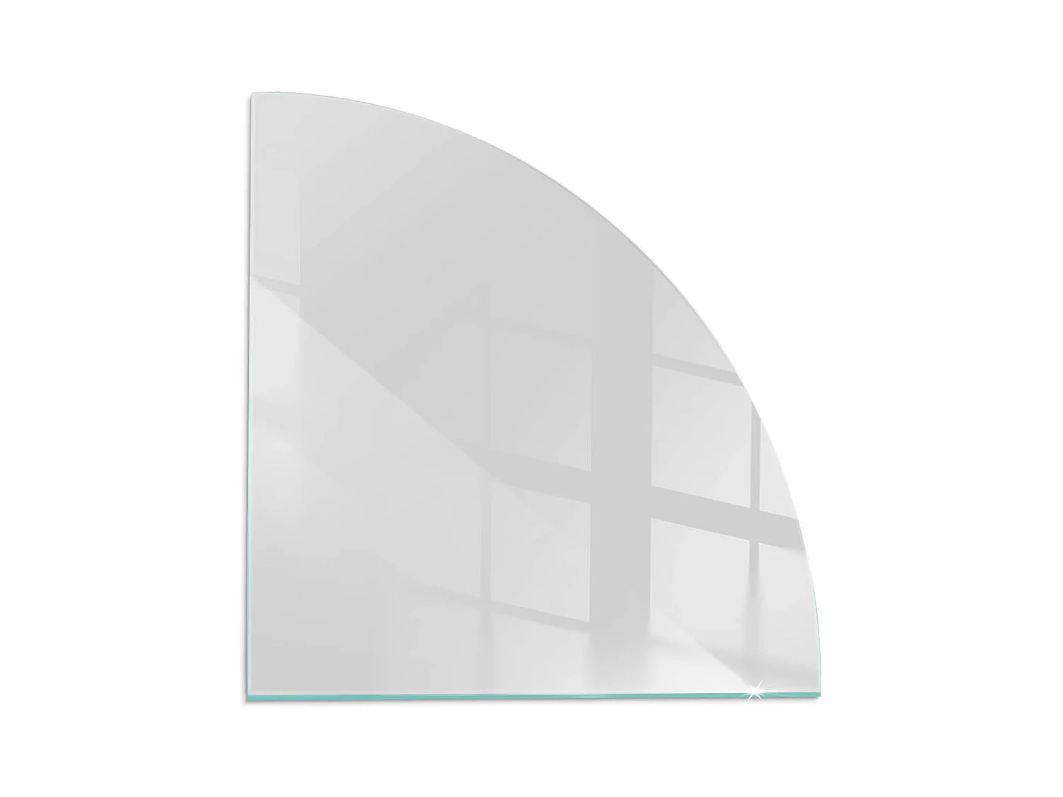 Plaque de sol en verre pour poêle - Un quart - 1/4 100x100 - Couleur Gris