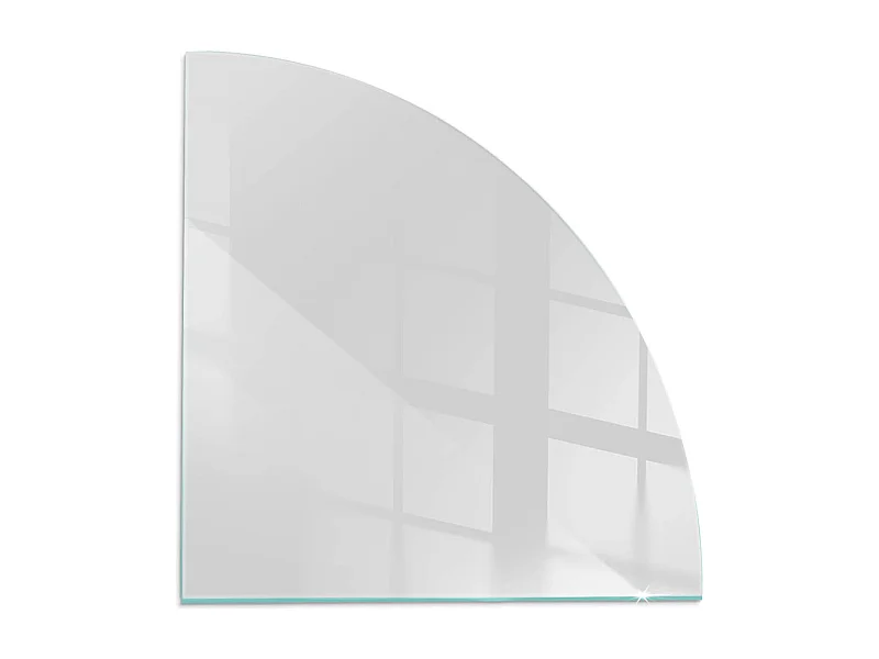 Glasplatte zum Schutz vor Funkenflug, Kaminauflage - Ein Viertel - 1/4 100x100 - Farbe Grau