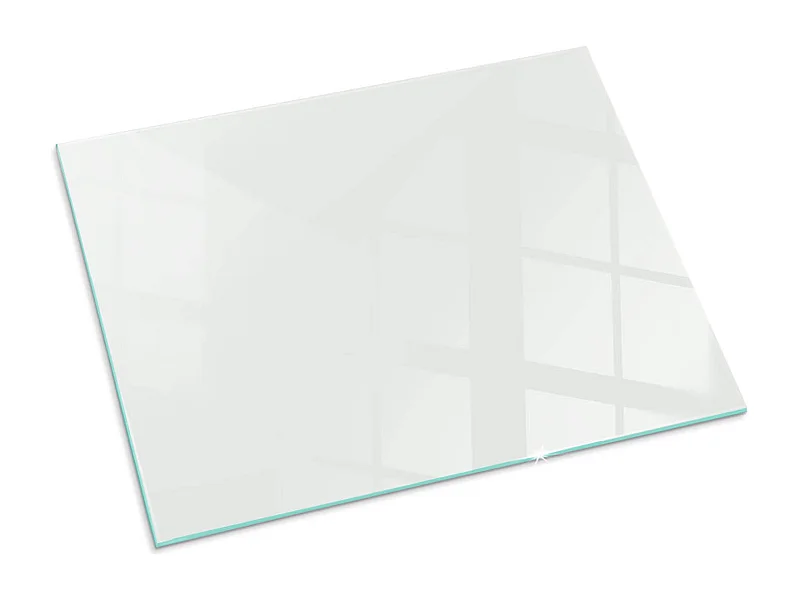 Glasplatte zum Schutz vor Funkenflug, Kaminauflage - Rechteck - 80x60 - Farbe Grau