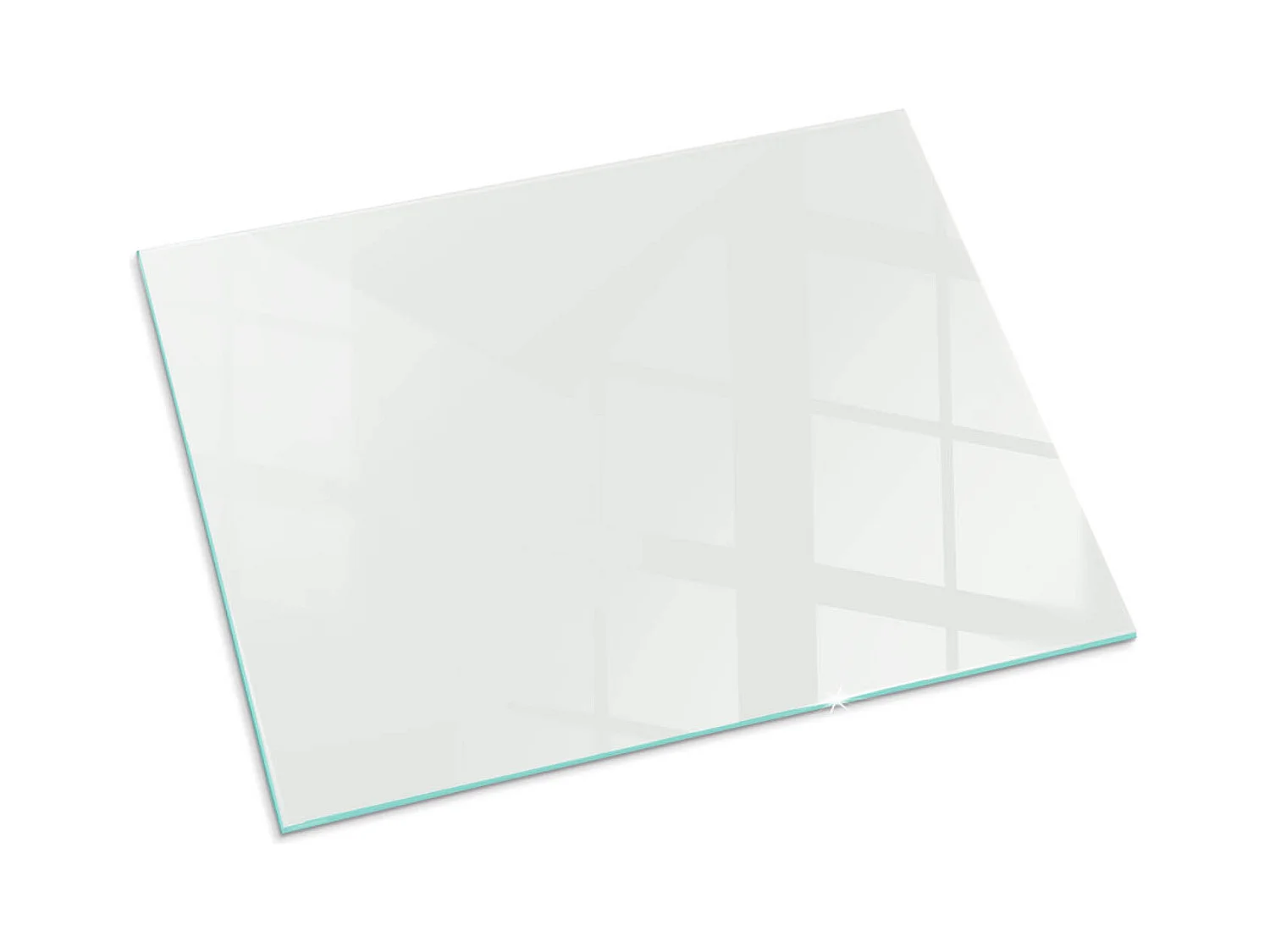 Glasplatte zum Schutz vor Funkenflug, Kaminauflage - Rechteck - 80x60 - Farbe Grau