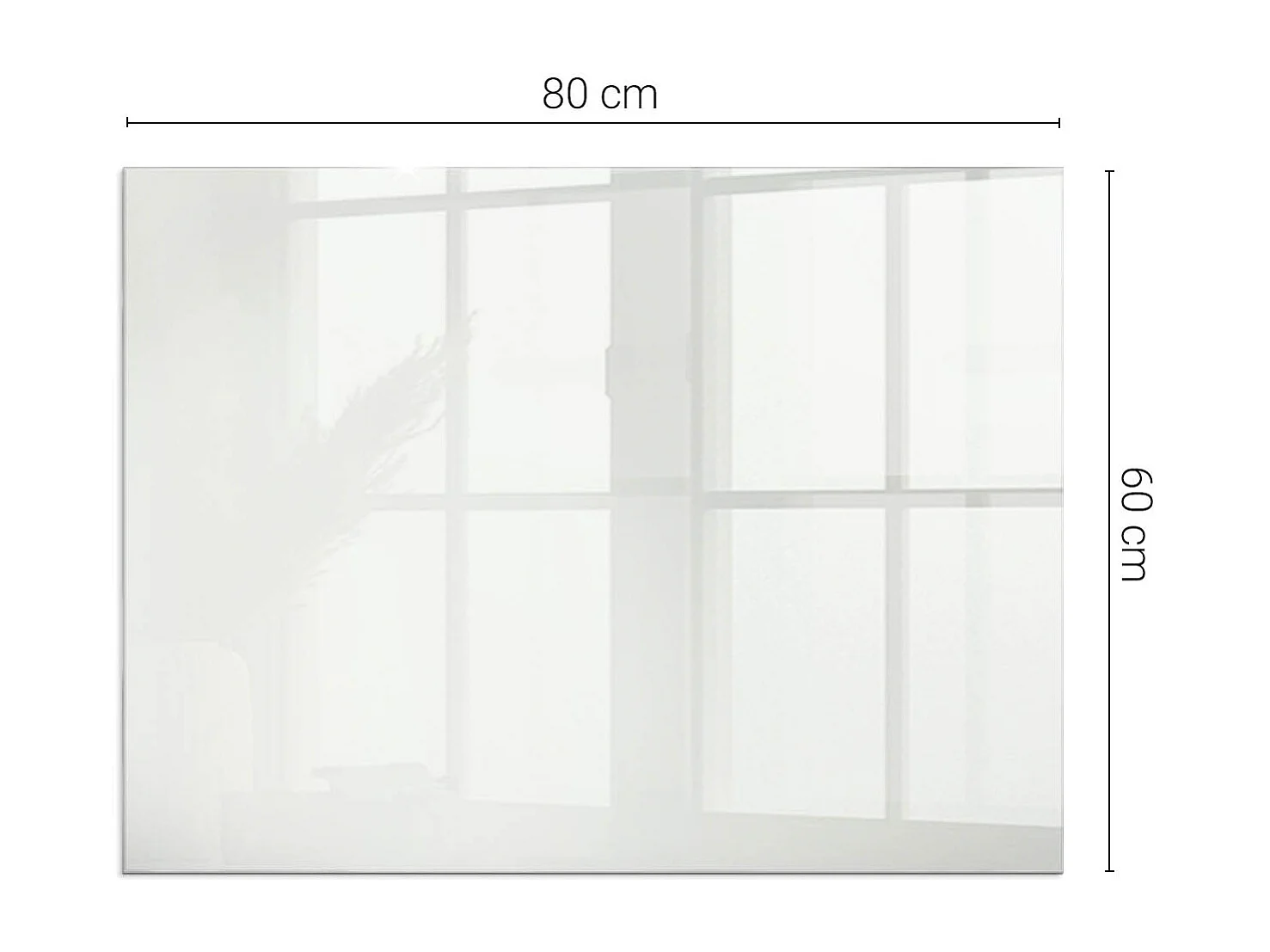 Glasplatte zum Schutz vor Funkenflug, Kaminauflage - Rechteck - 80x60 - Farbe Grau