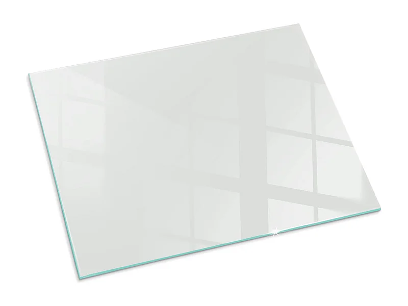 Plaque de sol en verre pour poêle - Rectangle - 80x60 - Couleur Beige