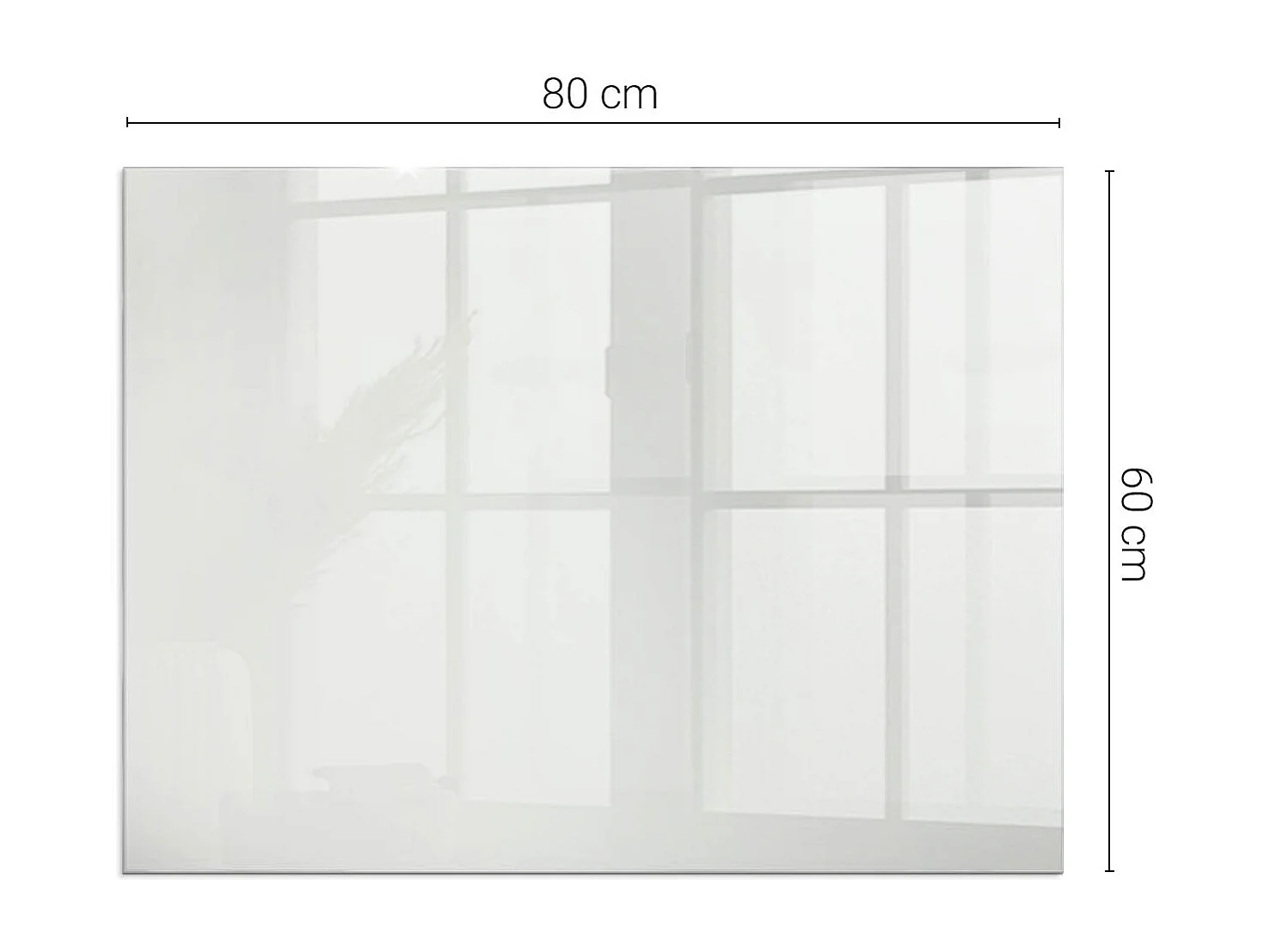 Vloerplaat voor houtkachel, onder open haard - Rechthoek - 80x60 - Kleur Beige