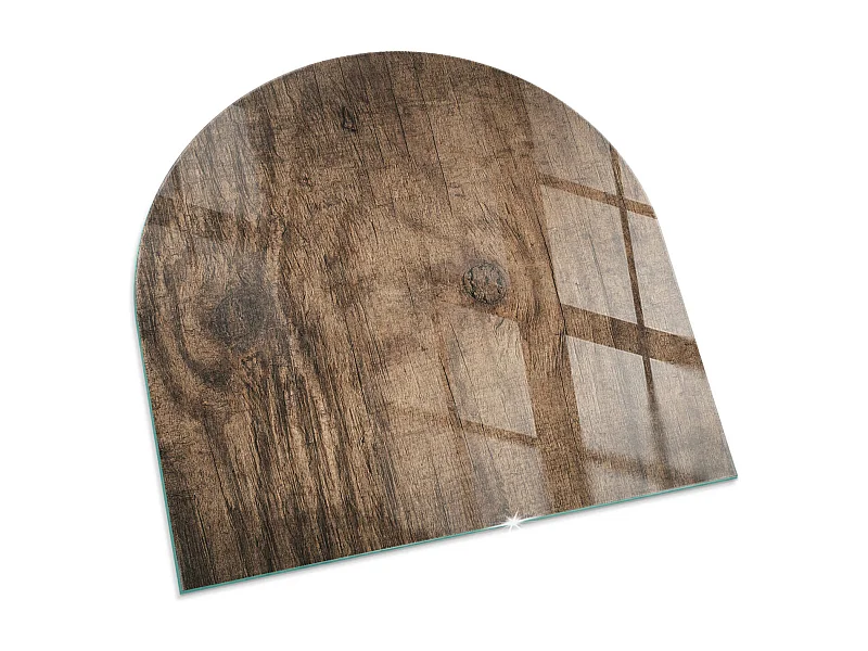 Vloerplaat voor houtkachel, onder open haard - halfrond - 100x100 - Abstract marmeren patroon